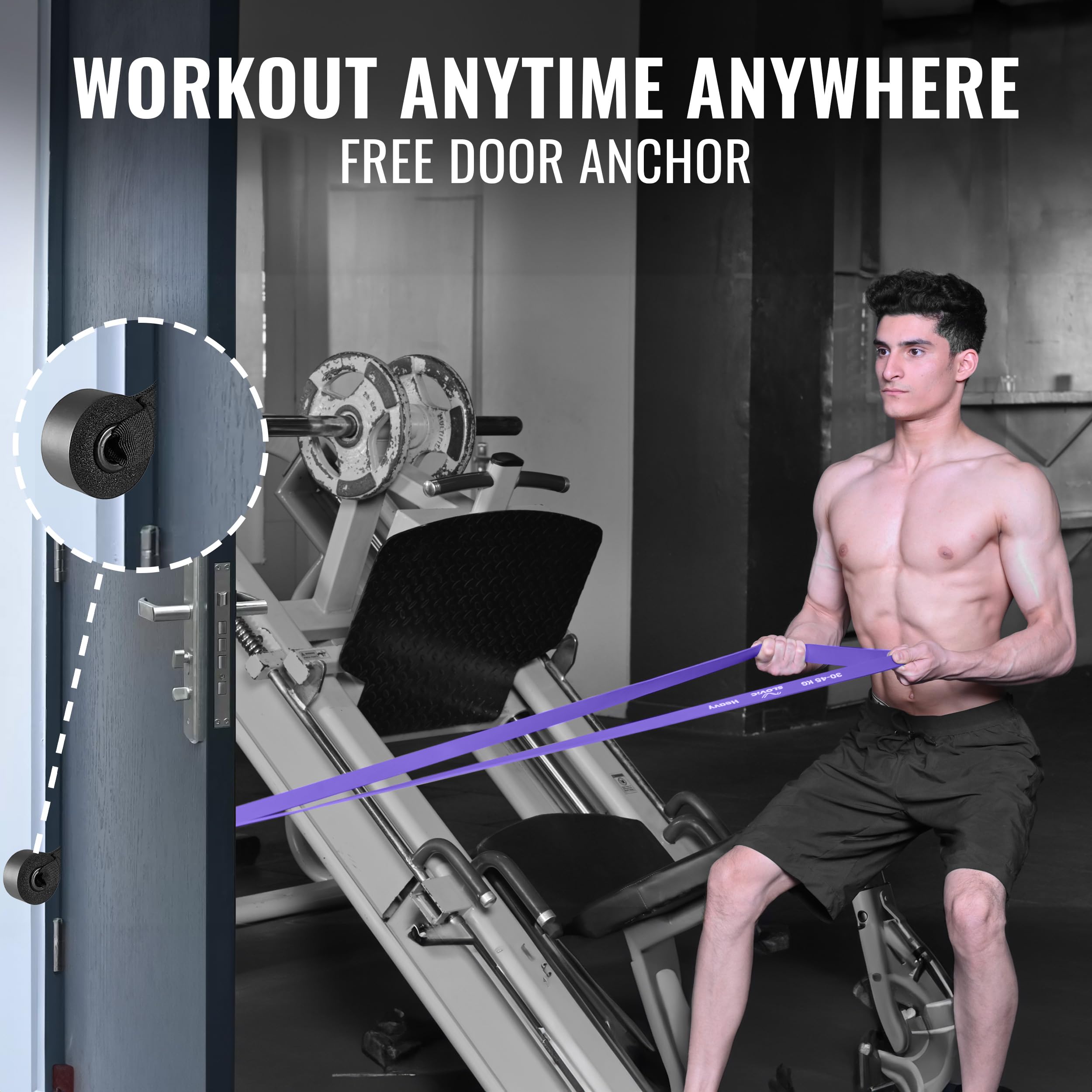 Slovic Resistance Bands Set for Home Workout - Heavy Duty Exercise Bands for Men & Women | Pull Up Assist Bands, Stretching & Strength Training | Perfect for Home Gym, Yoga, Physical Therapy & Fitness Training