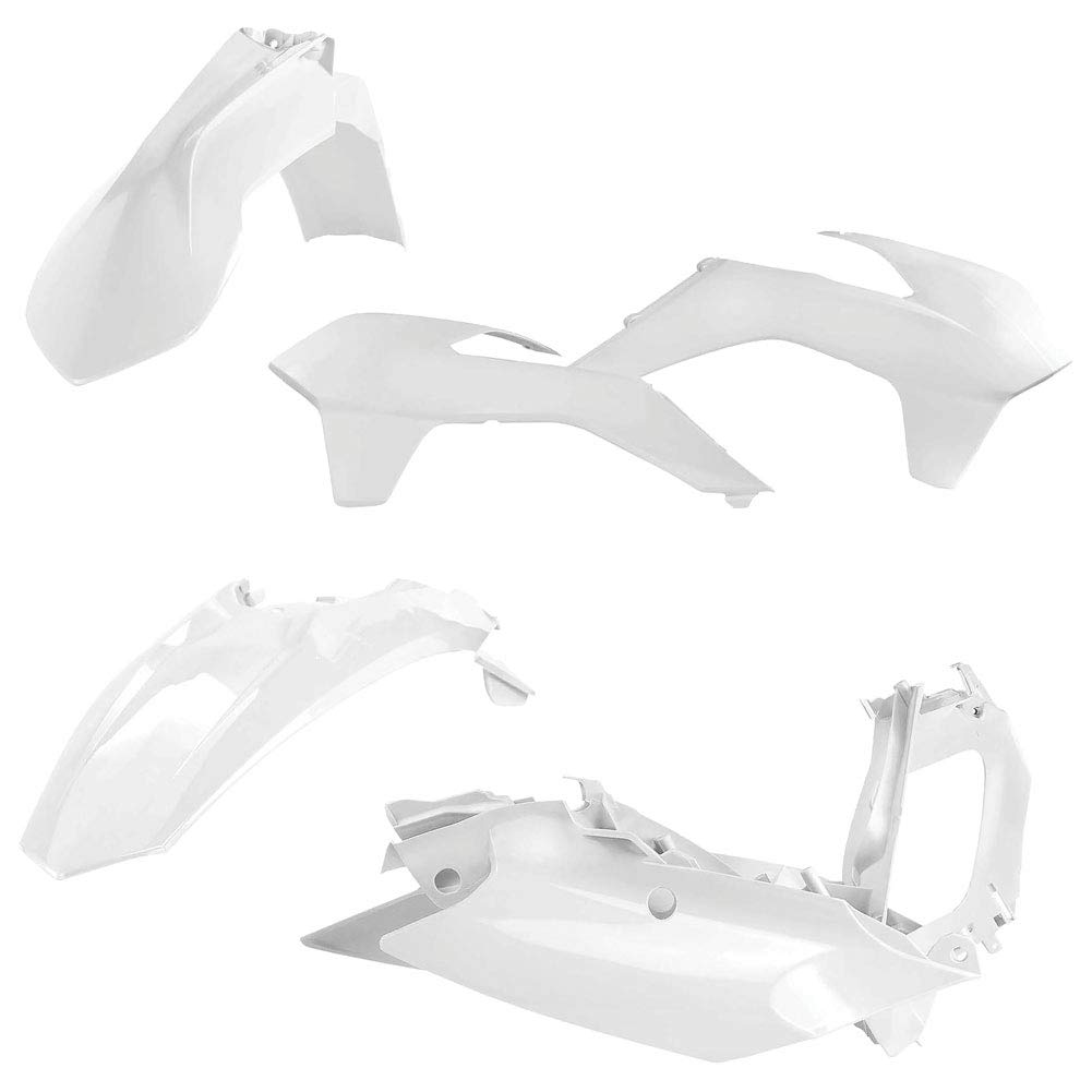 Acerbis White Replica Plastic Kit for KTM 500 EXC 2014-2016 | Durable Motorcycle Body Replacement for Off-Road & Trail Riding