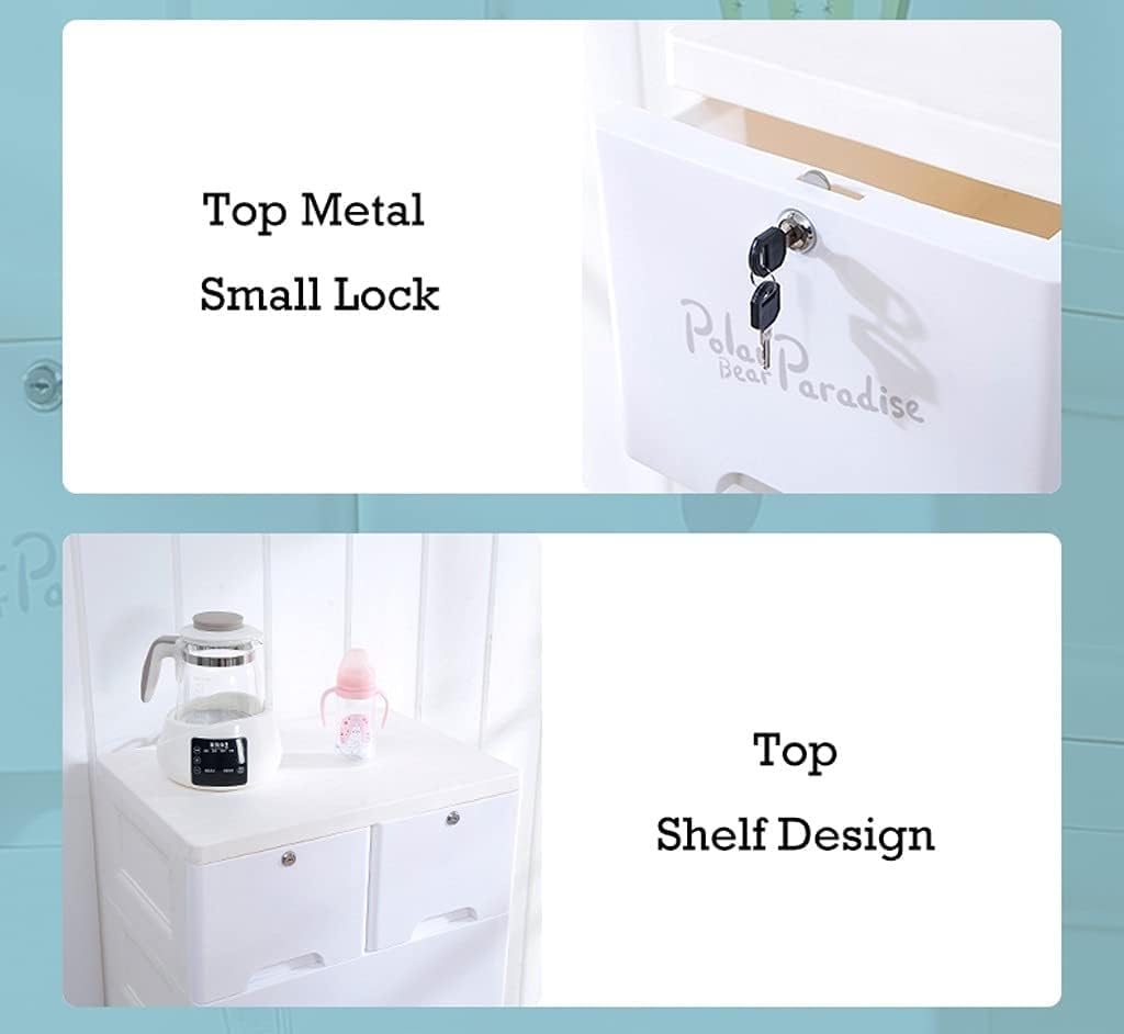 5-Layer Thickened Plastic Storage Cabinet for Kids - Multi-Purpose Drawer Organizer for Clothes, Toys & Home Organization - Perfect for Bedroom, Nursery & Playroom Storage