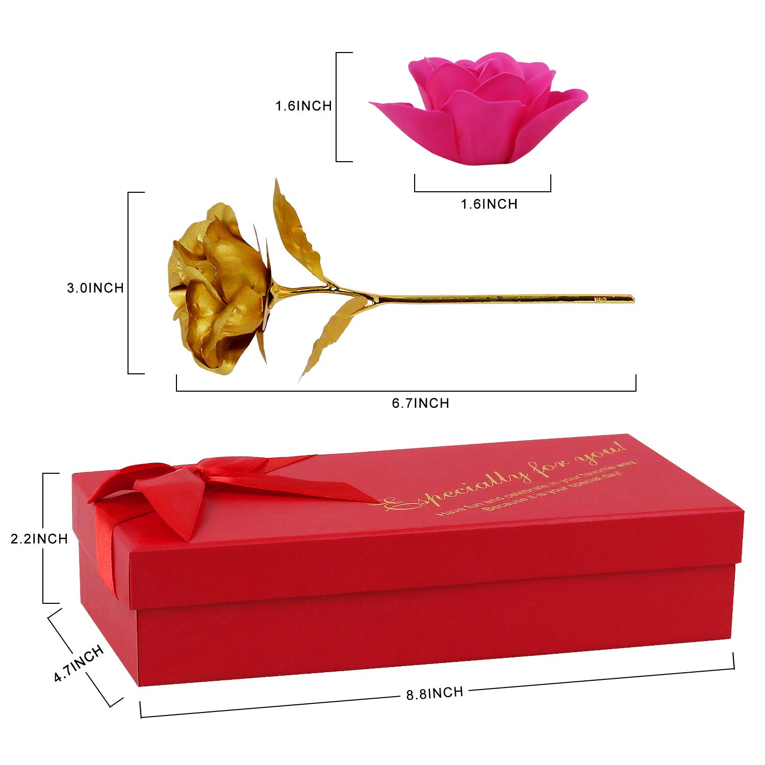 Floral Scented Rose Petal Bath Soap with Essential Oils - 12pc Gift Set for Women, Girls & Mom (Red) | Perfect for Valentine's Day, Birthday & Christmas Gifts | Relaxing Aromatherapy & Skin Care