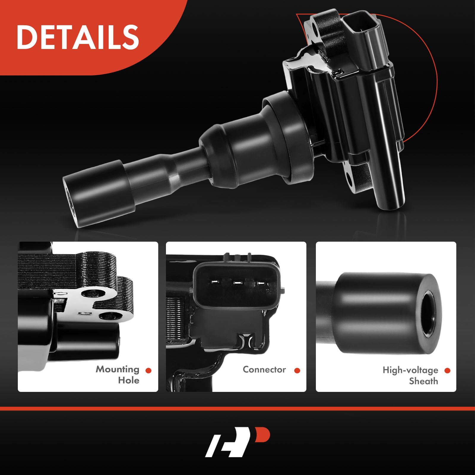 Premium 2-Piece Ignition Coil Pack Set - Compatible with 2004-2005 Mitsubishi Lancer L4 2.0L Turbocharged Engine | High Performance Replacement Parts for Smoother Acceleration & Better Fuel Efficiency | Perfect for DIY Auto Repair & Engine Maintenance