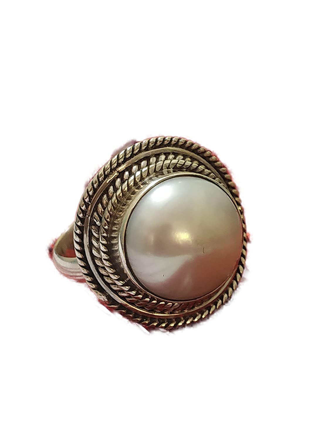 925 Sterling Silver Freshwater Pearl Ring - Genuine June Birthstone, Handmade Boho Gypsy Style for Wedding, Engagement & Promise Rings | Vintage Antique Gothic Jewelry Gift for Women