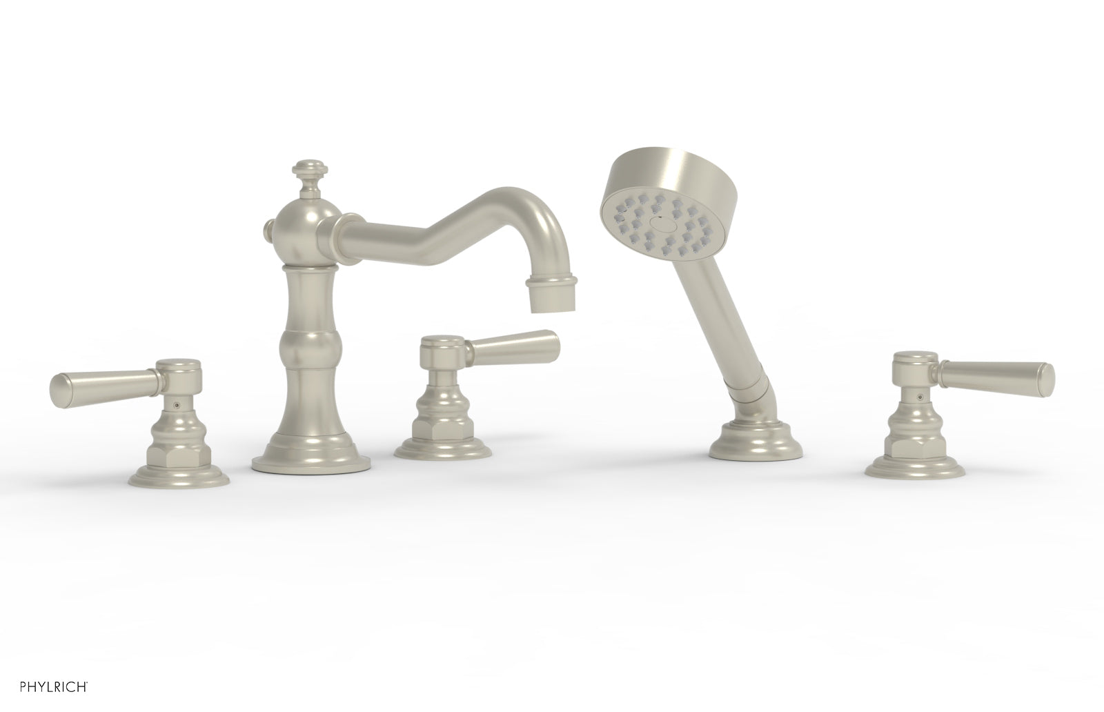 HENRI Deck Mount Tub Set with Hand Shower and Lever Handles - 161 49 | Modern Bathroom Faucet for Bathtub | Perfect for Spa-Like Relaxation and Home Renovation