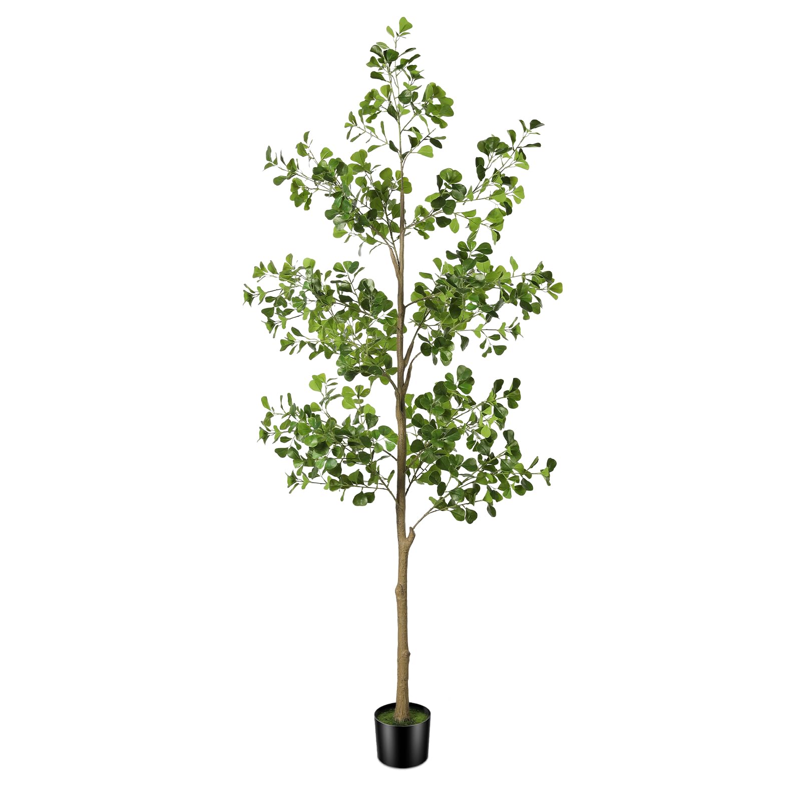 6FT Tall Artificial Olive Tree with Fake Moss & Realistic Leaves - Natural Trunk Faux Plant for Home, Living Room, Office Decor - Perfect for Indoor Spaces, Wedding Centerpieces & Mediterranean Style Decor