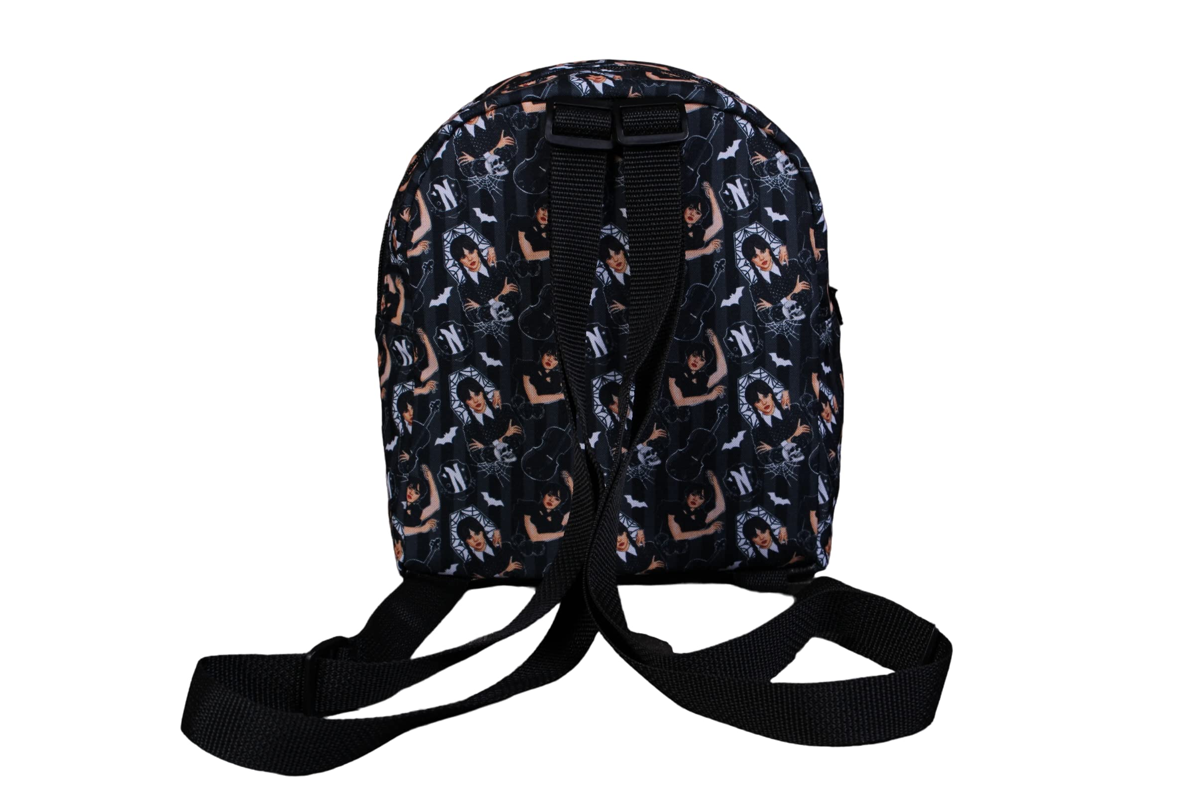 Addams Family Mini Backpack - Gothic Horror Themed Small Backpack for Cosplay & Halloween | Perfect for Conventions, School, and Travel Accessories