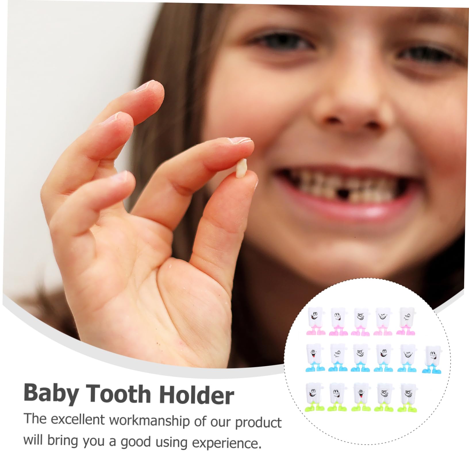HAPINARY 200 Pcs Tooth Storage Box - White Plastic Tooth Keepsake Organizer Case for Baby Teeth, Wisdom Teeth & Dental Souvenirs | Perfect for Parents, Dentists & Memory Preservation
