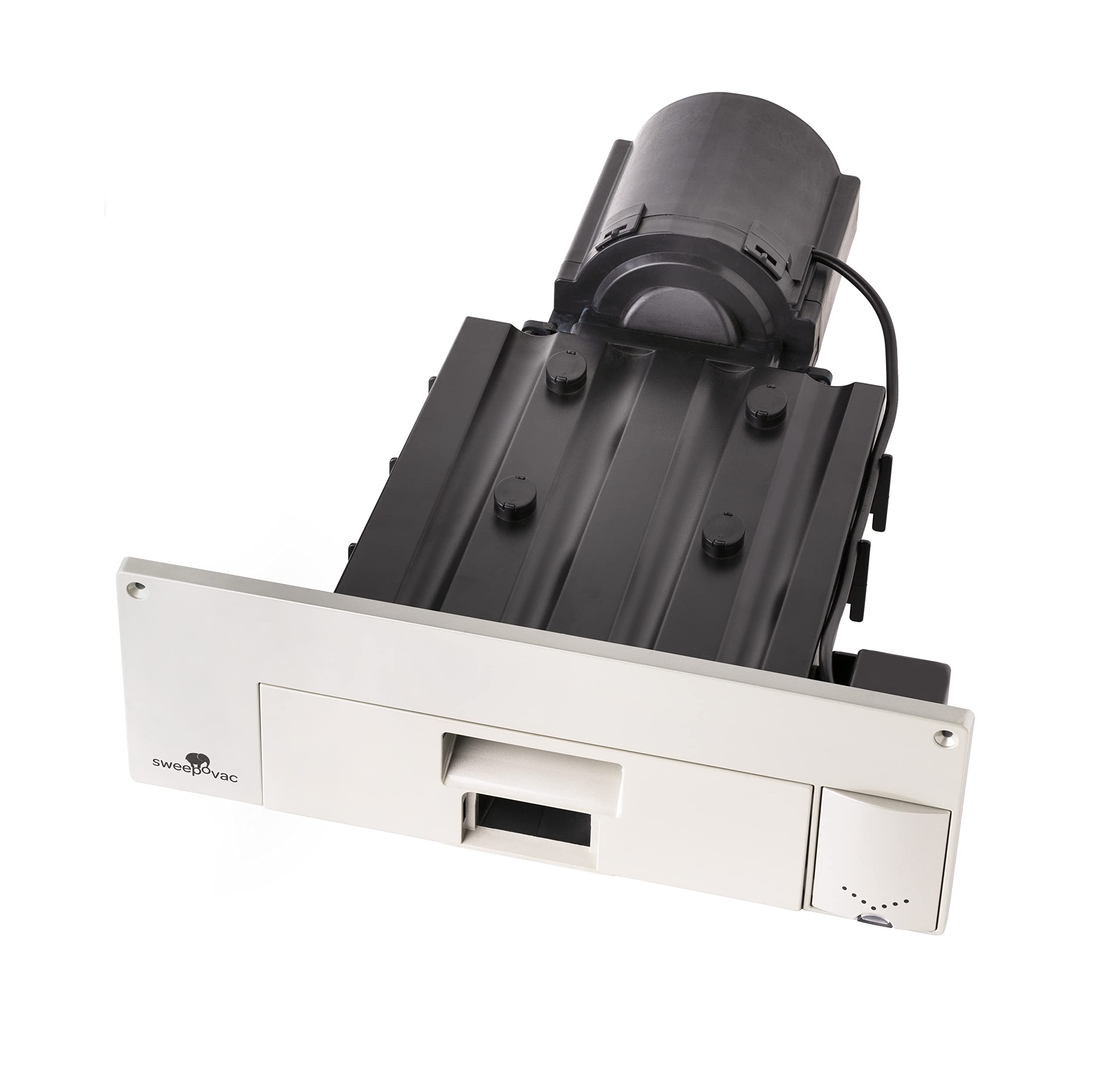 Big Kick Under-Counter Kitchen Vacuum in Silver - Compact Built-in Trash System for Modern Kitchens & Small Spaces