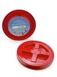 10 Pack Red Gamma Seal Lids for Plastic Pails - Airtight Food Storage Container Lids - BPA Free Bucket Lids for Flour, Rice, Pet Food & Bulk Dry Goods Storage - Great for Kitchen, Pantry & Emergency Prep