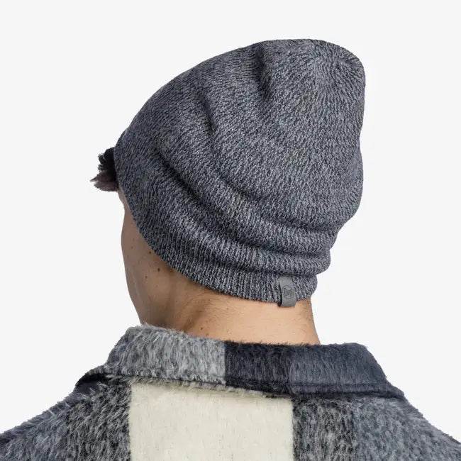 BUFF Knit Hat - Warm Grey Melange Beanie for Men & Women - Perfect for Winter, Skiing, and Outdoor Activities