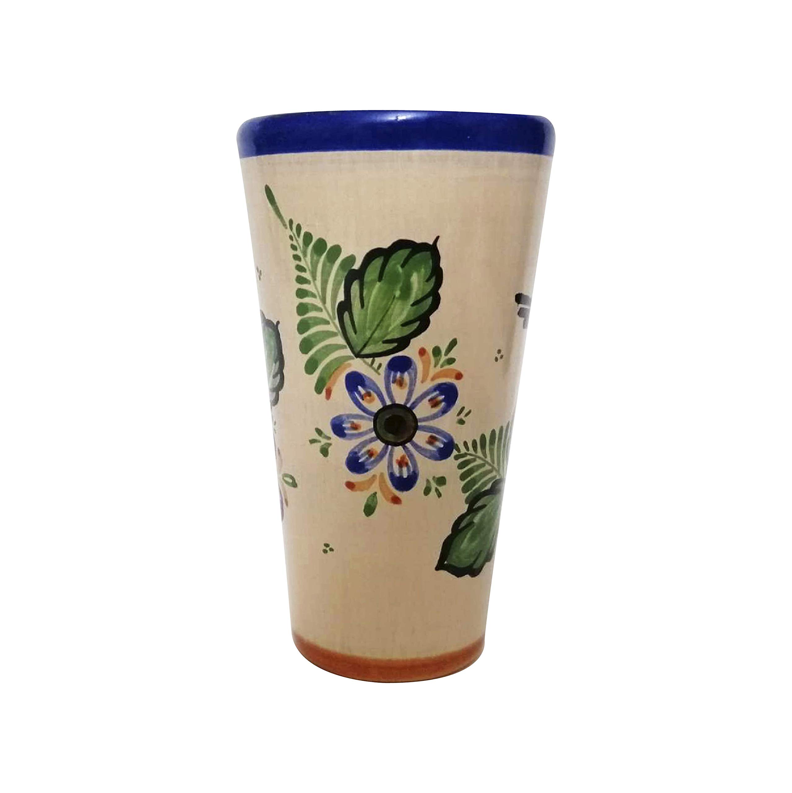 Handcrafted Set of 7 Tequila Shot Glasses - Clay & Glass Mexican Style Barware for Parties, Weddings & Home Decor
