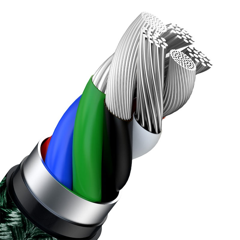 Baseus Cafule Premium 2M Green Metal Fast Charging Cable USB-C to Lightning 20W - Perfect for iPhone, iPad & Quick Charging at Home, Office or Travel