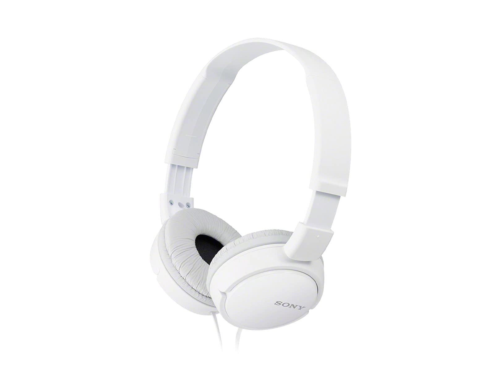 Sony MDR-ZX110 Lightweight On-Ear Headphones - White | Studio Monitor & Travel Headphones for Music, Gaming & Podcasts