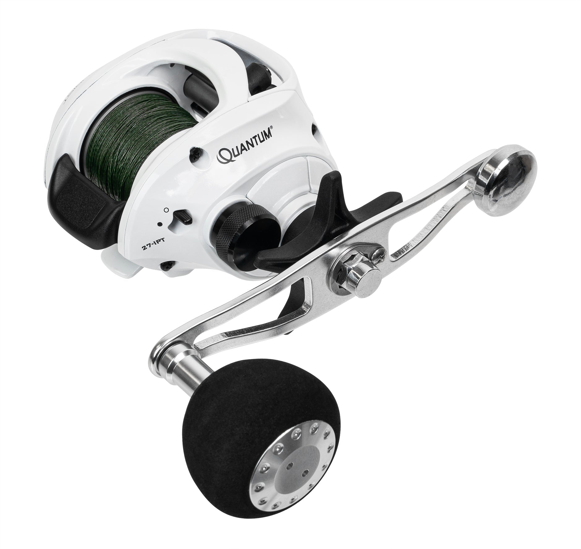 Quantum Accurist Baitcasting Reel with Power Handle & Premium Fishing Line Combo - High Performance Saltwater & Freshwater Fishing Gear for Bass, Walleye & Pike Anglers