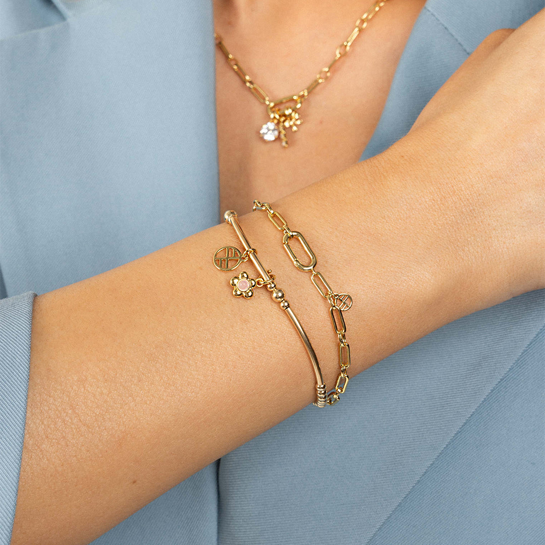Blossom Charm Bracelet for Women - Elegant Floral Beaded Jewelry Gift for Birthday, Anniversary & Valentine's Day - Perfect for Casual Wear, Date Nights & Special Occasions