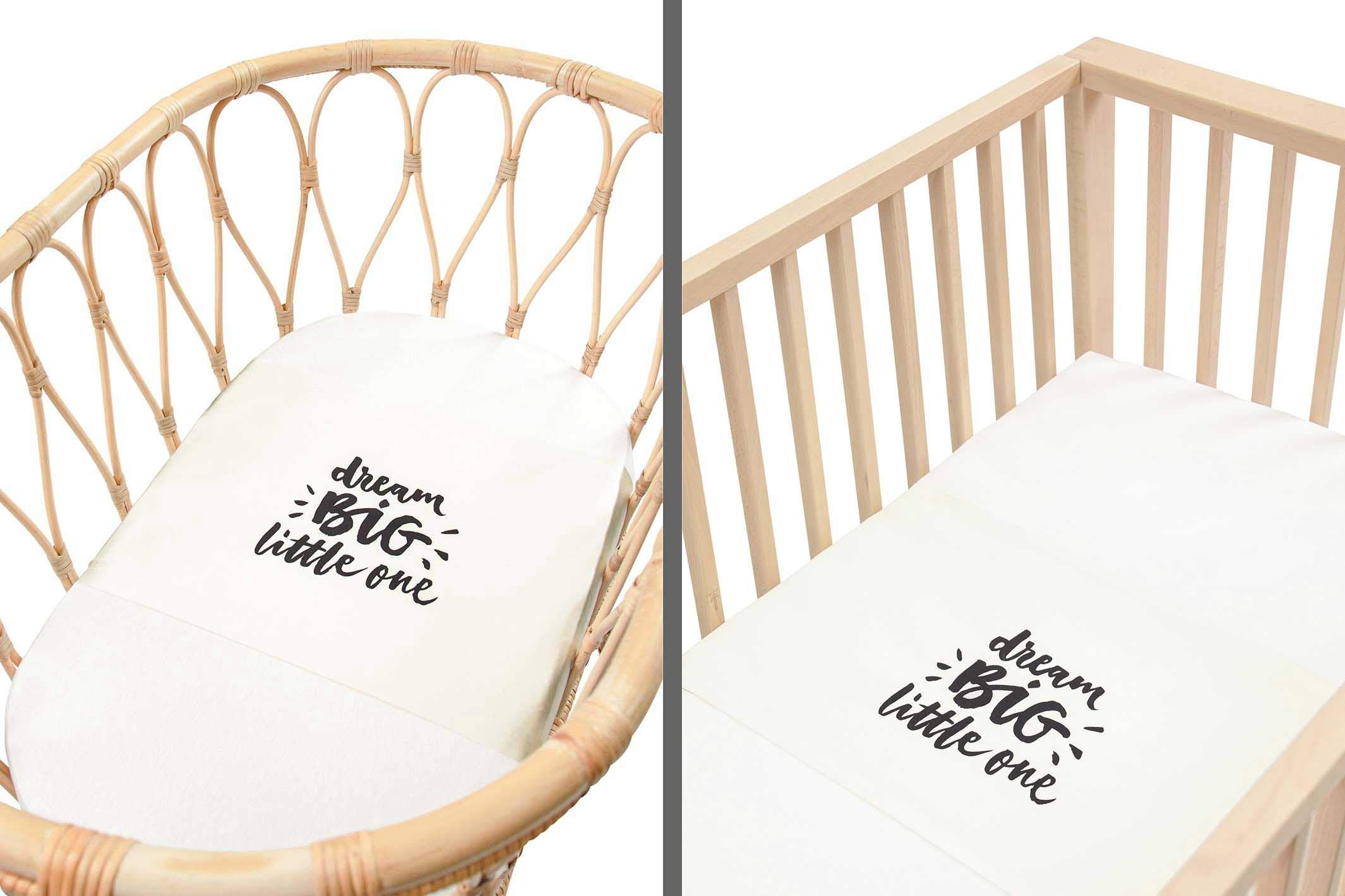 2-Pack Premium 25 Momme Mulberry Silk Baby Sleeves Set - Bassinet & Crib Sleeves for Hair Loss Prevention | SIDS Safe Ivory Silk Bedding | Gentle on Newborn Skin | Perfect for Nursery, Baby Showers & New Parents Gifts