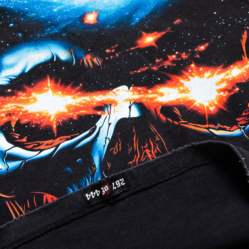 Godspeed New York Galaxsee Graphic T-Shirt - Black Wash Vintage Style Cotton Tee for Men | Casual Streetwear, Urban Fashion & Everyday Wear