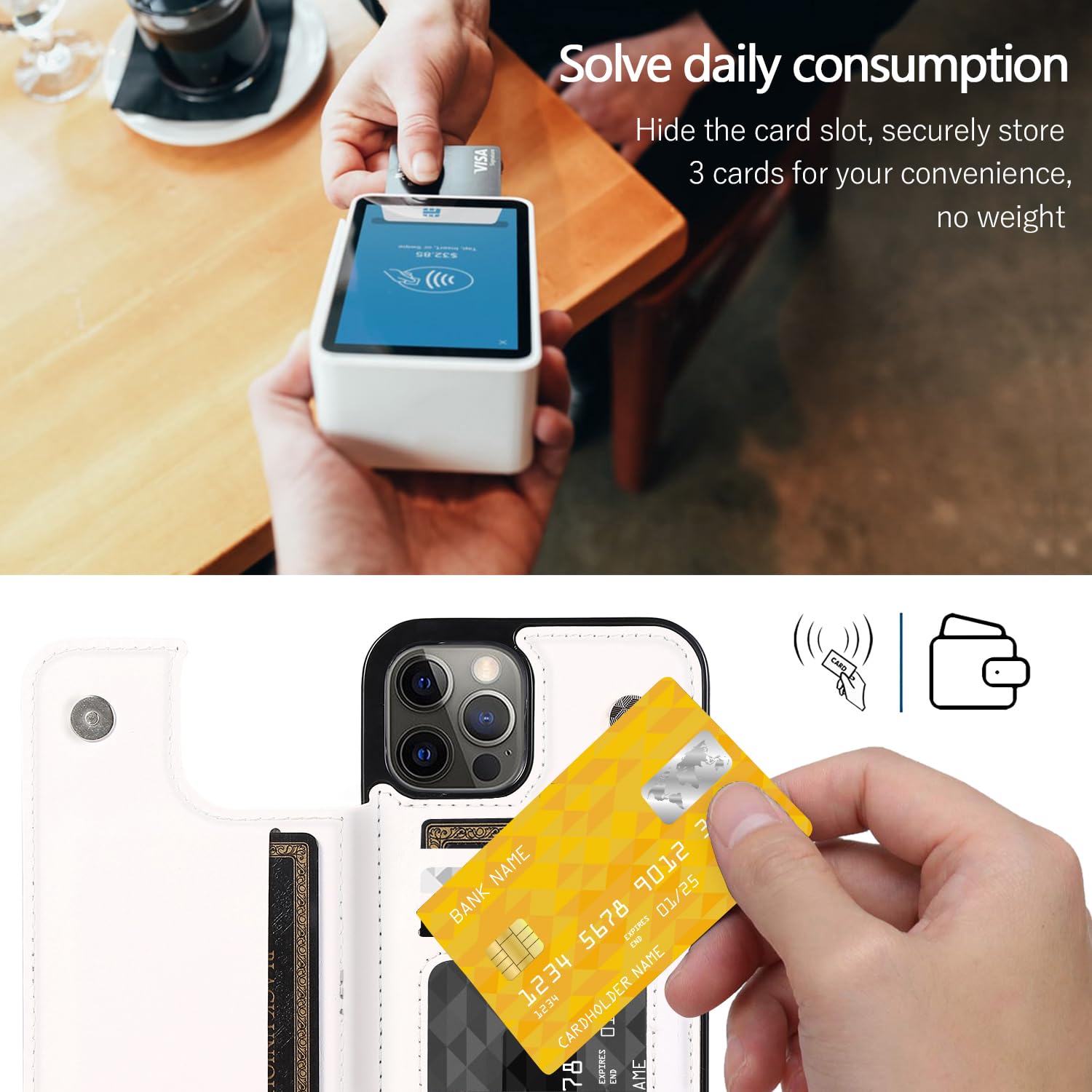 Premium Cow Print Leather Flip Wallet Case for iPhone 12 Pro Max 6.7