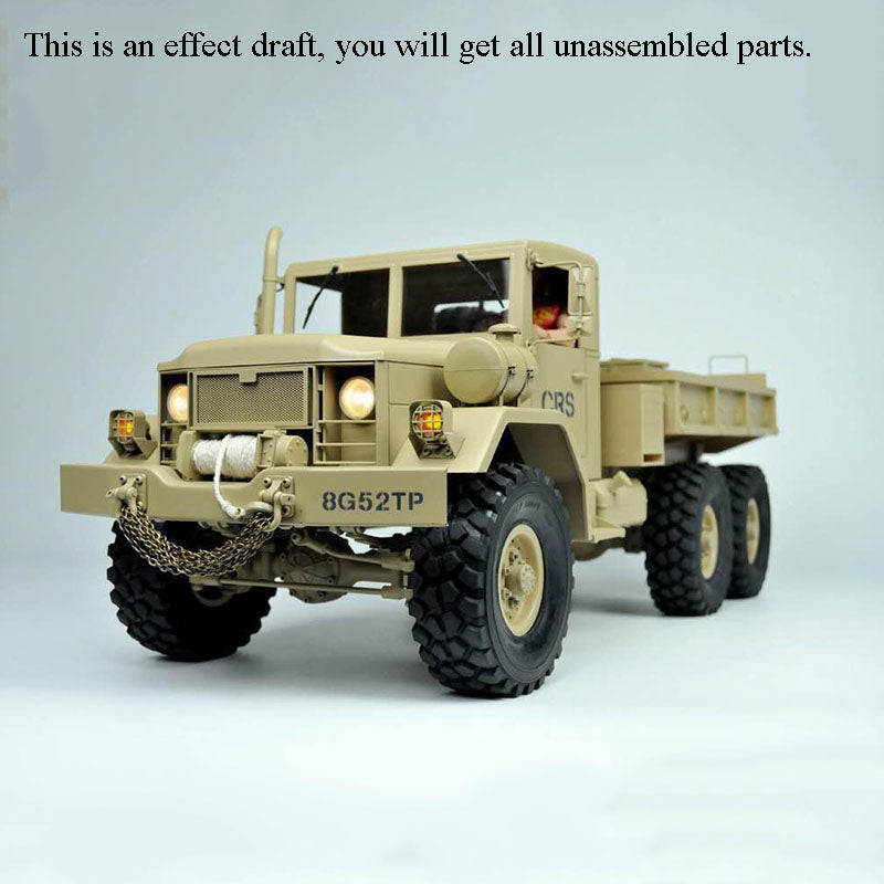1/12 Scale Cross RC HC6 6x6 Off-Road Military Truck Model Kit - Metal Axles, Motor & LED Lights - US Stock | Hobby, Simulation & Collectible for RC Enthusiasts (Perfect for Terrain Crawling & Military Vehicle Displays)