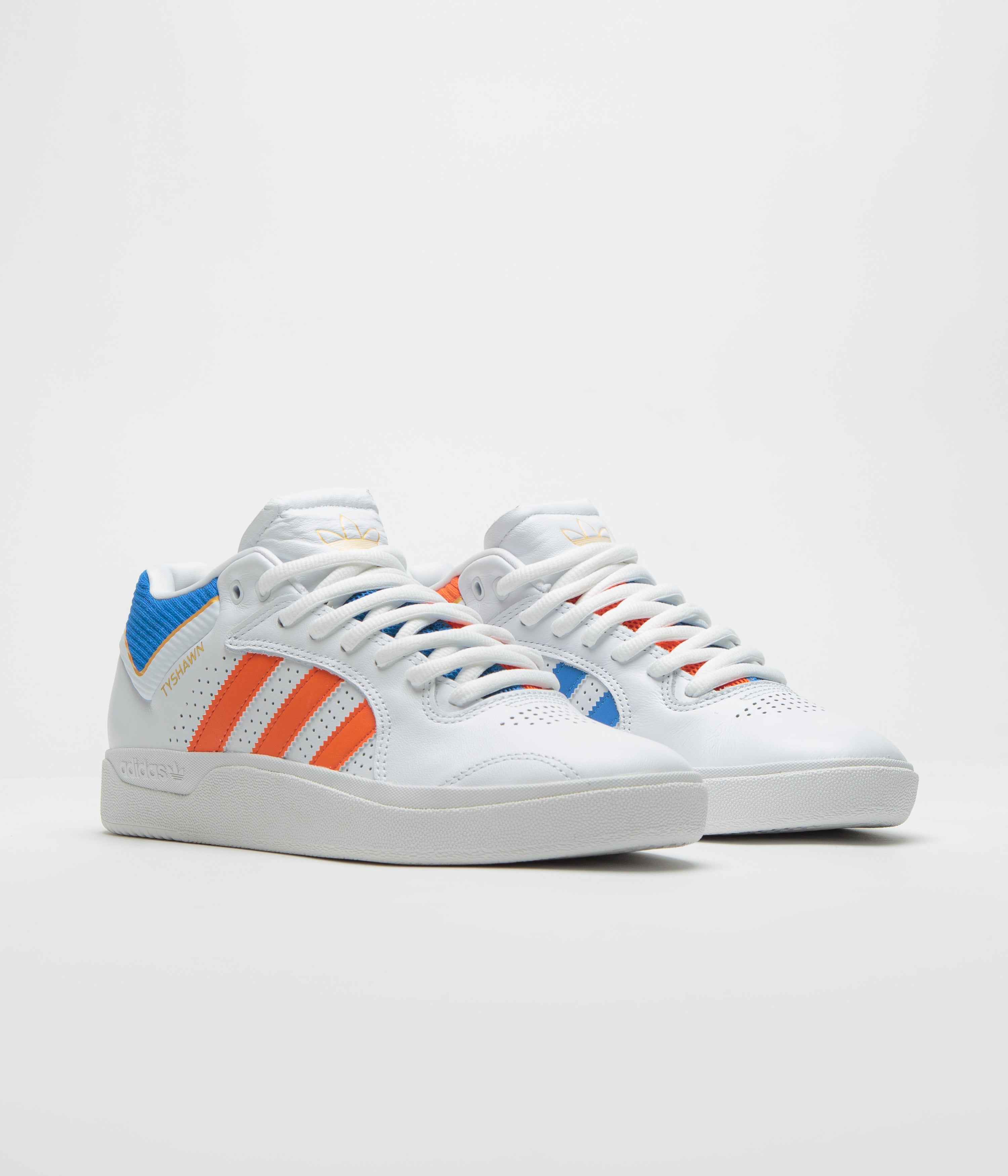 Adidas Tyshawn Men's Running Shoes - White/Orange/Bluebird Colorway | Lightweight Athletic Sneakers for Jogging, Gym Workouts & Casual Wear