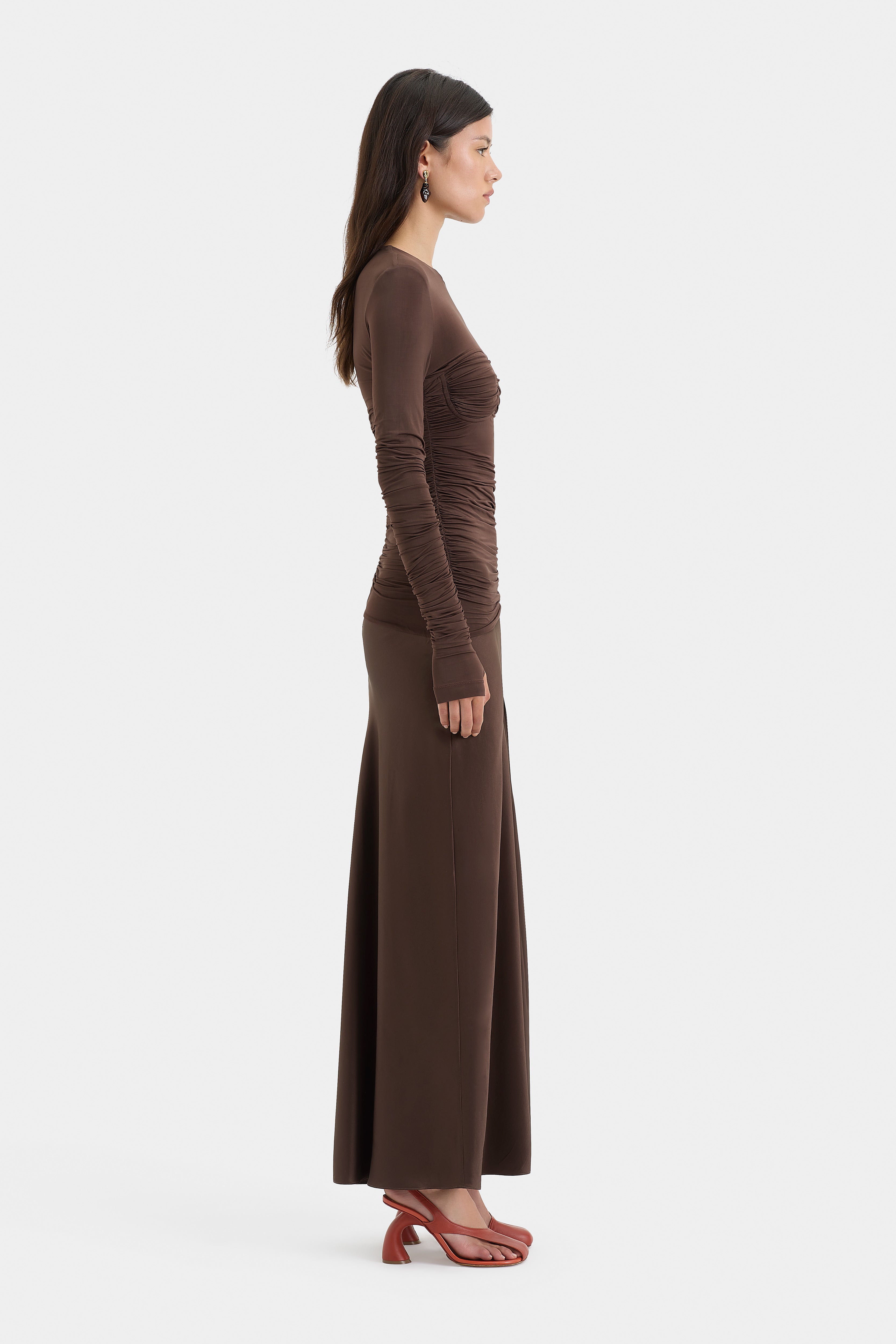 Alessia Elegant Draped Evening Gown for Women - Formal Party Dress for Prom, Wedding & Special Occasions