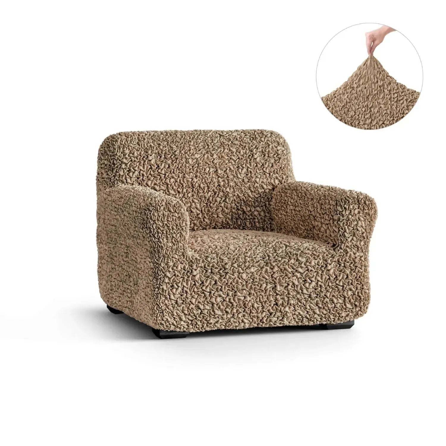 Fuco Cotton Armchair Slipcover - Soft, Washable Furniture Protector for Living Room, Bedroom & Office Use