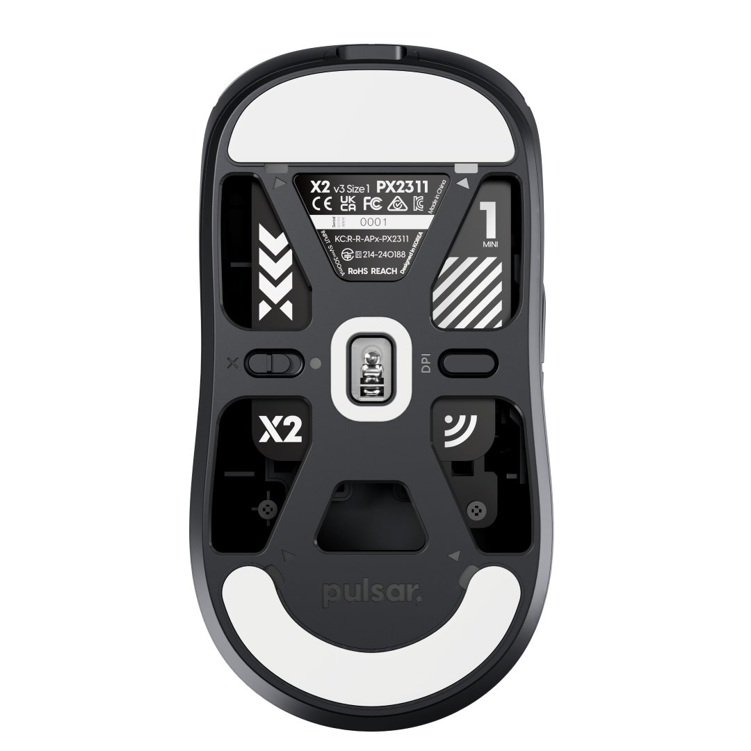 Pulsar X2 v3 Mini Wireless Gaming Mouse - Lightweight Ergonomic Design, 2.4GHz/Bluetooth Connectivity - Perfect for FPS, MOBA & Esports Gaming