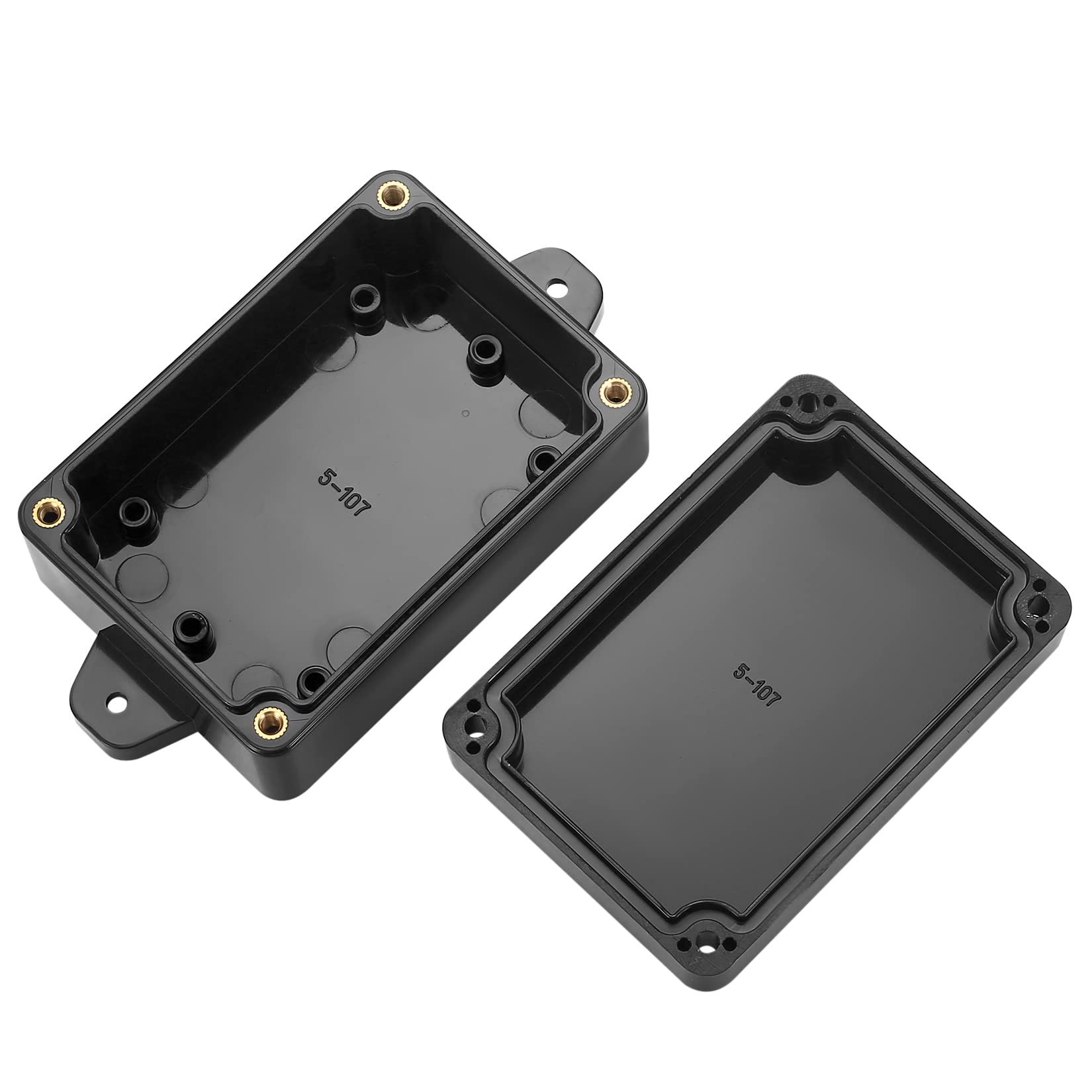 4 Pcs IP65 Waterproof Junction Boxes - Outdoor Electrical Enclosure, Dustproof Plastic Project Box with Fixed Ears - Ideal for Garden Lighting, Security Cameras & Solar Panel Wiring