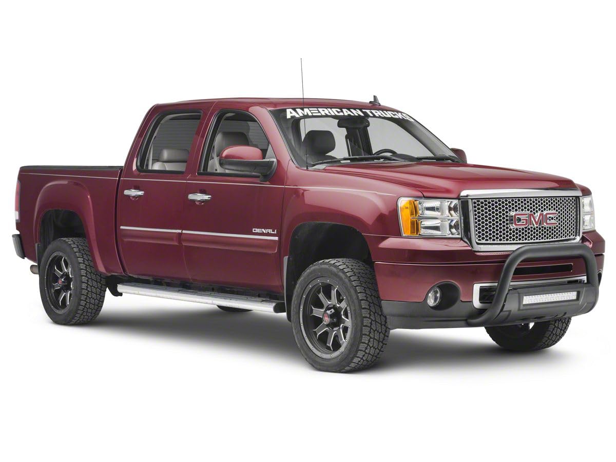 Barricade HD Bull Bar with Skid Plate & 20-Inch LED Light Bar - Textured Black for 2007-2018 Chevy Sierra 1500 | Off-Road Protection & Enhanced Night Visibility