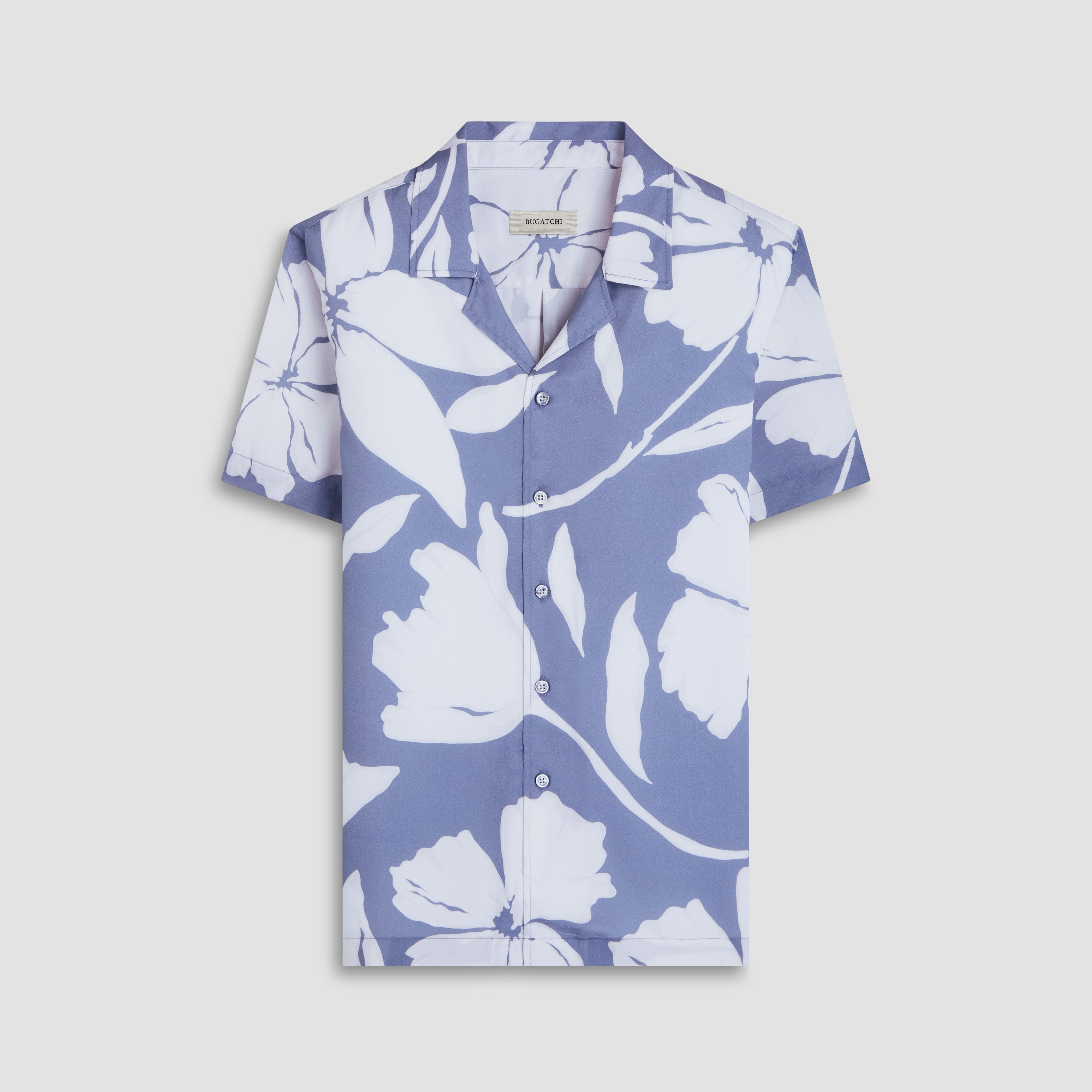 Jackson Floral Camp Shirt for Men - Hawaiian Style Short Sleeve Button Down Shirt - Breathable Cotton Summer Casual Shirt for Beach, Vacation, and Outdoor Activities