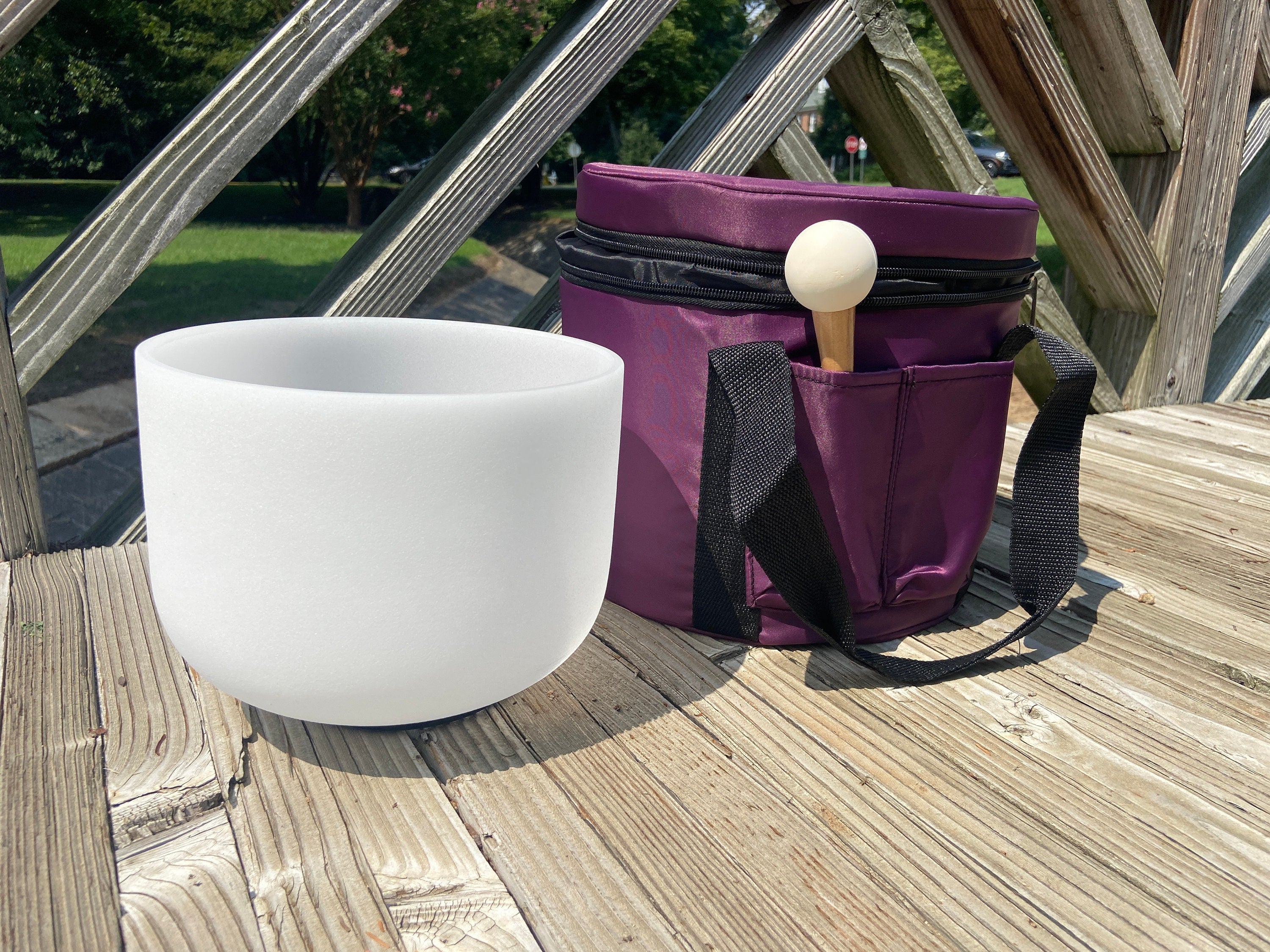 528Hz Gravity Bowl - Solfeggio Love Frequency Singing Bowl, 8” C Note for Sound Healing & Meditation, Includes Padded Carry Case, Striker, Mallet & O-Ring - Perfect for Yoga, Reiki & Chakra Balancing