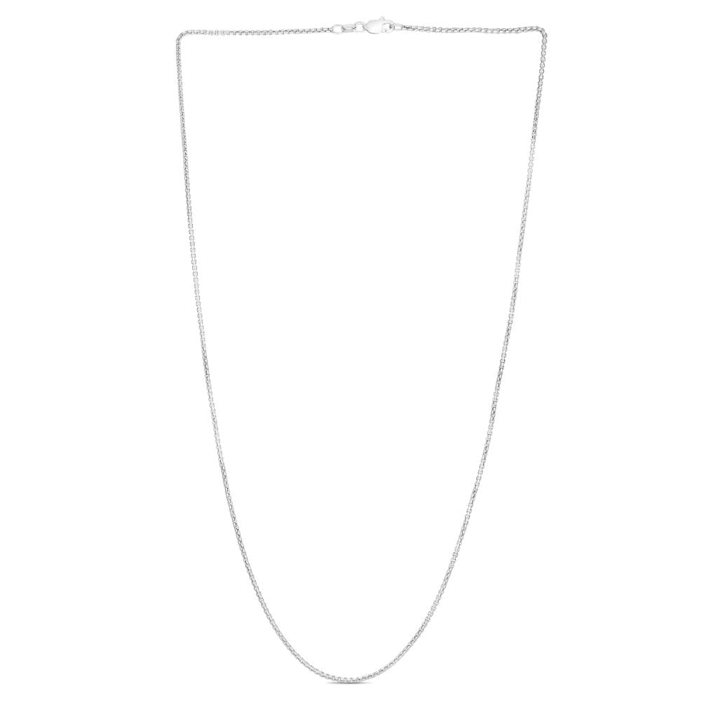 14K Gold 1.3mm Lite Round Box Chain Necklace for Women - Dainty & Delicate Jewelry for Everyday Wear, Layering, or Gift Giving