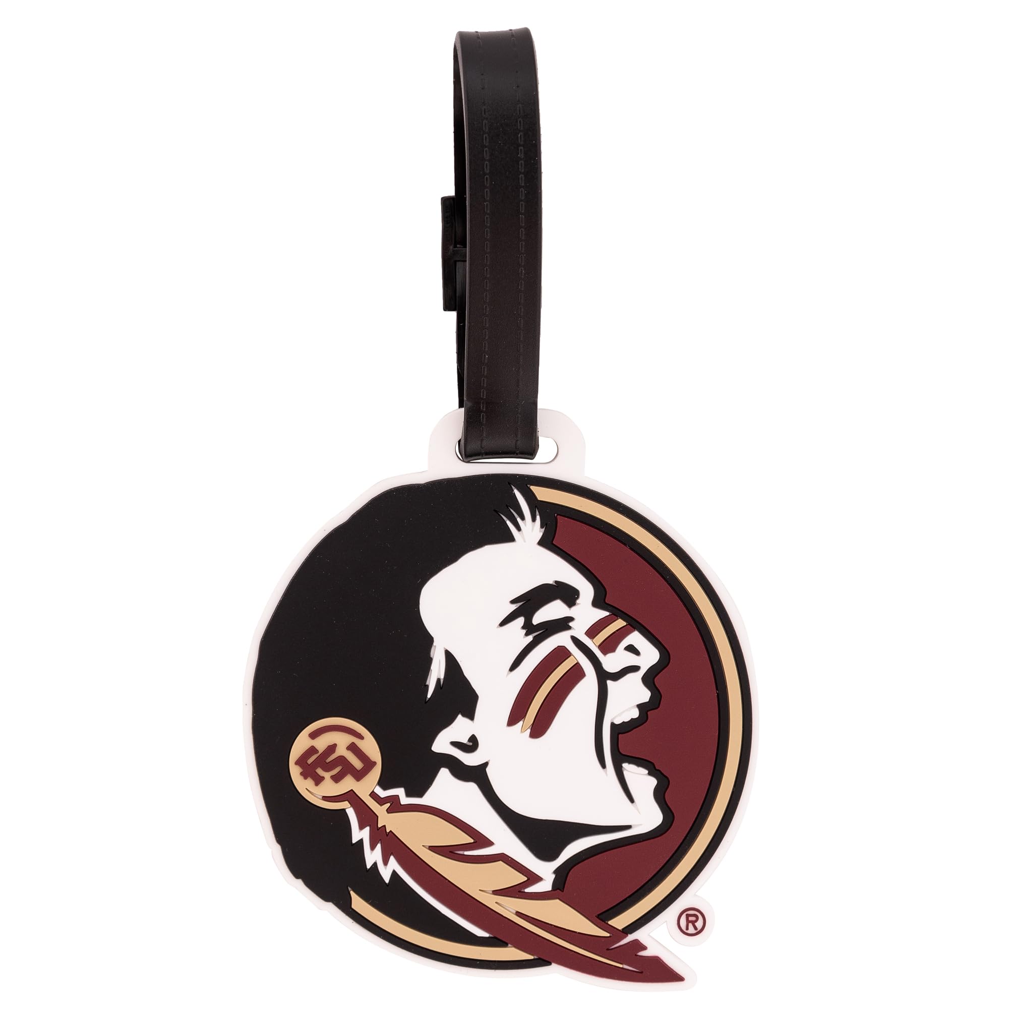 Florida State University FSU Seminoles Luggage Tag - Durable PVC Travel ID Label for Bags, Backpacks & Suitcases - Perfect for College Travel, Alumni Trips & Game Day Accessories (Design A)