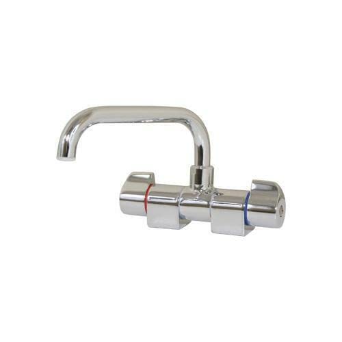 Scandvik 10476P Folding Mixer with Low Swivel Spout - Ideal for Compact Bathrooms and Small Spaces