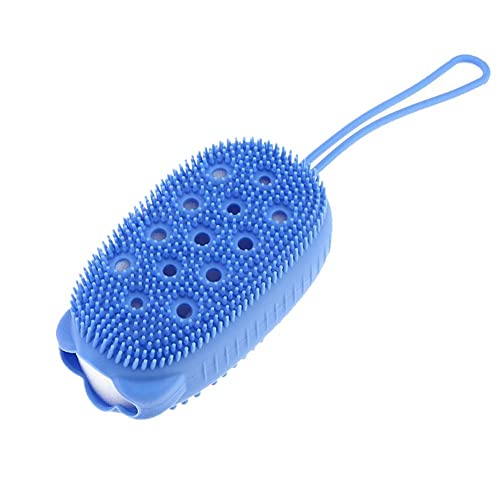 Exfoliating Silicone Body Scrubber Brush - Dual Sided Bath & Shower Scrubber for Deep Cleansing & Massage - Gentle Exfoliator for Baby, Kids, Men & Women - Perfect for Sensitive Skin & Spa Days