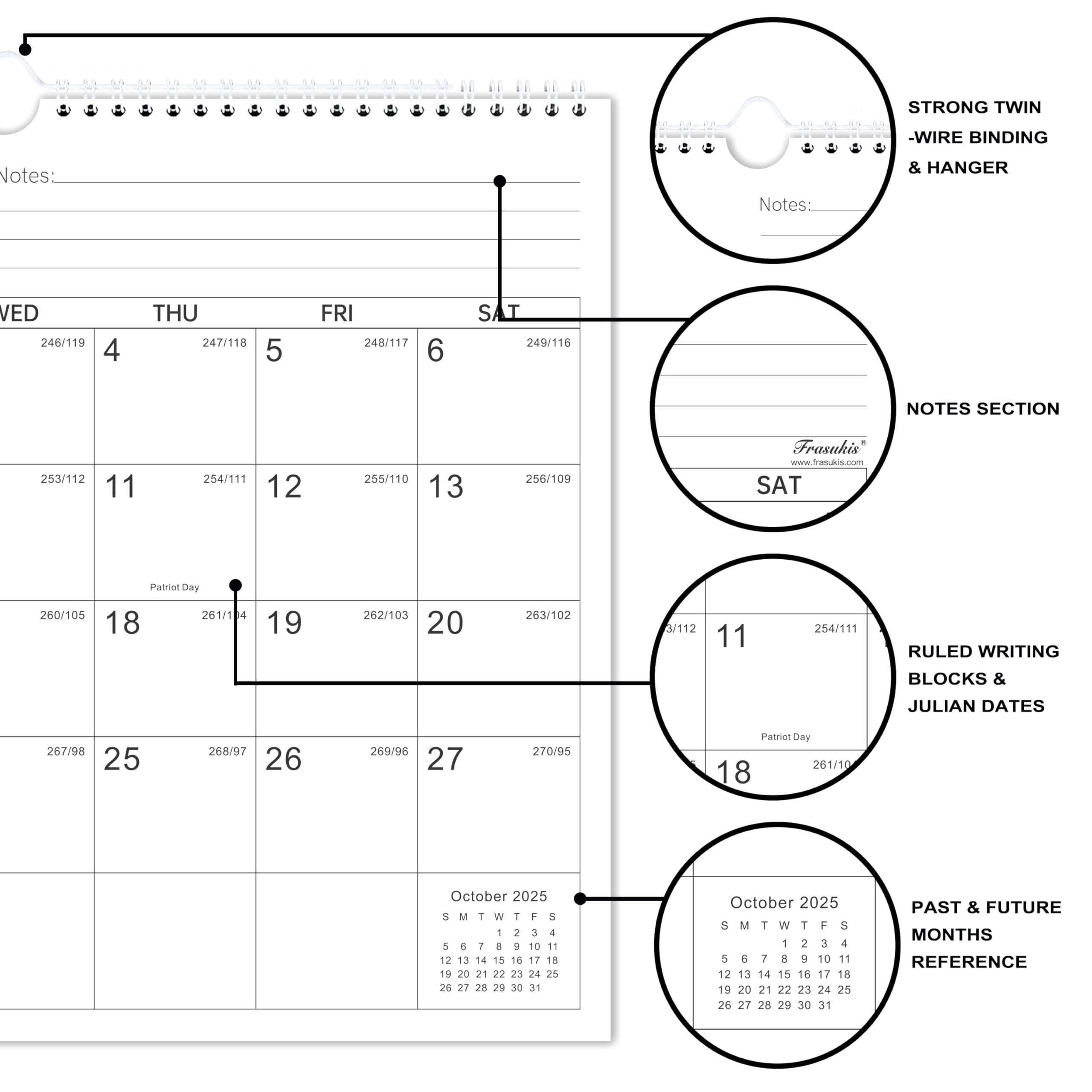 2025-2027 Wall Calendar | 24-Month Planner from July 2025 to June 2027 | 14.8