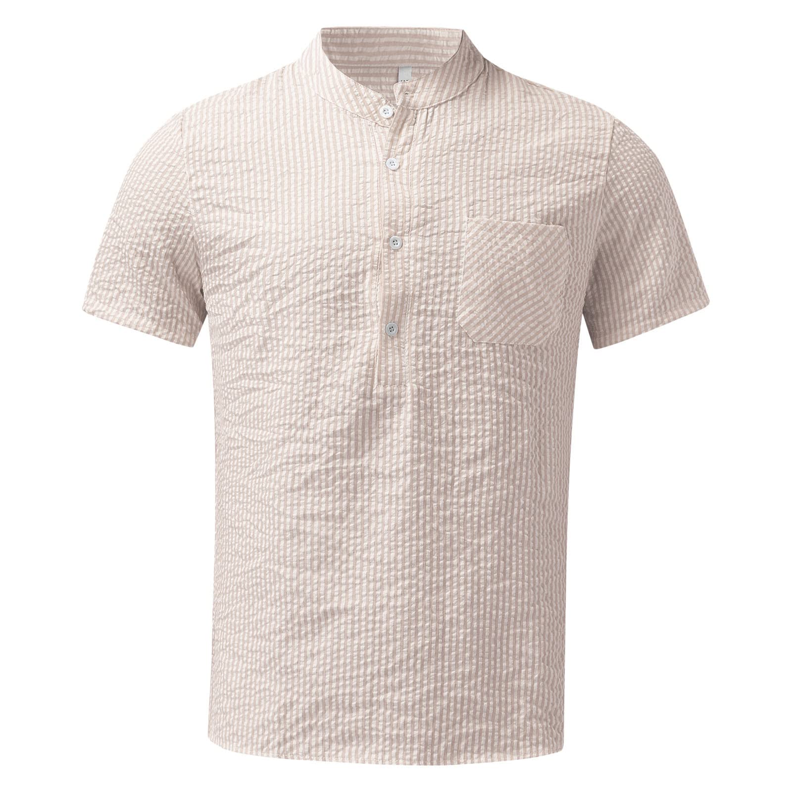 Men's Slim Fit Patchwork Short Sleeve Athletic T-Shirt - Business Casual Lapel Neck Blouse for Office & Outdoor Wear