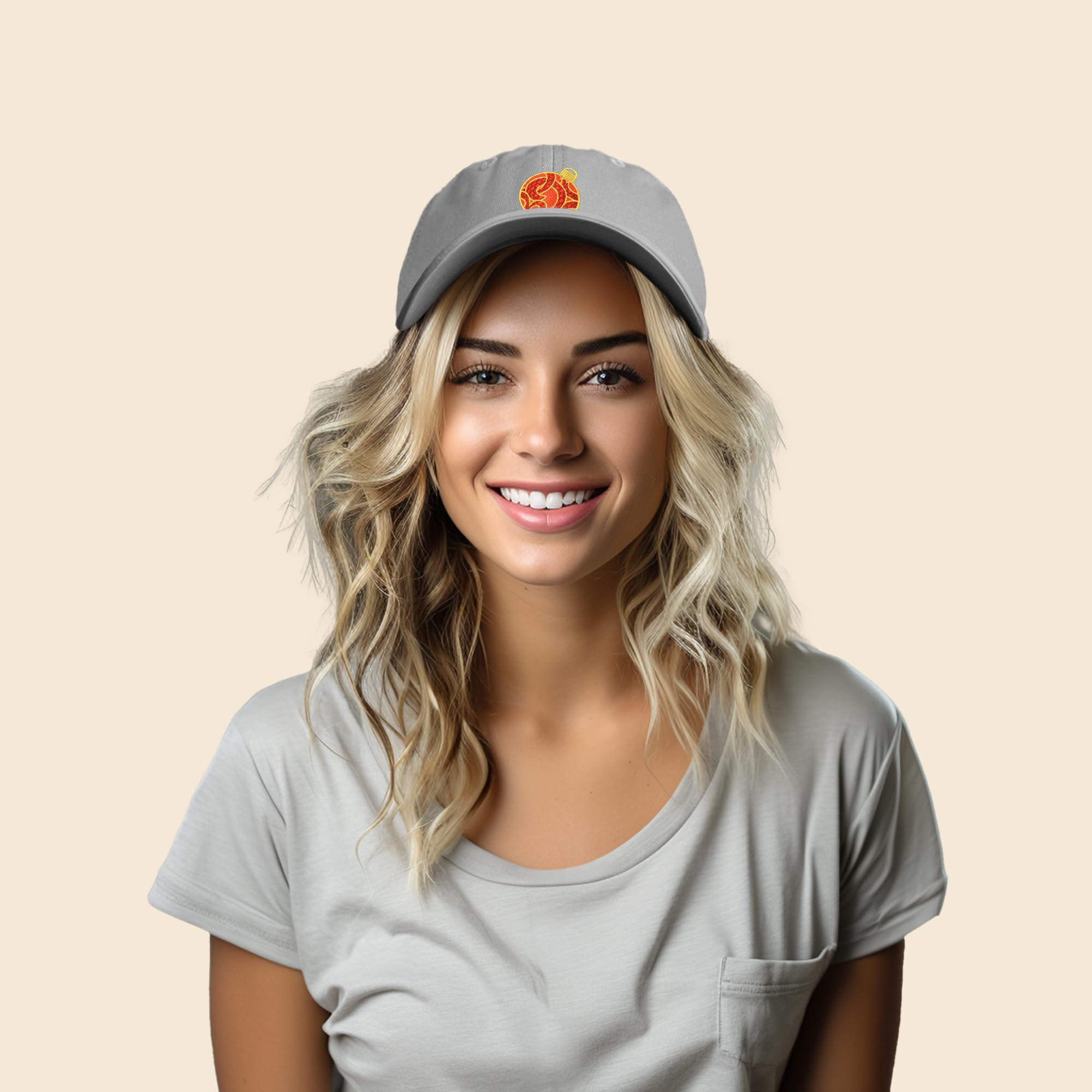 DALIX Christmas Holiday Ornament Baseball Cap for Women - Festive Party Hat for Holiday Gatherings & Christmas Celebrations