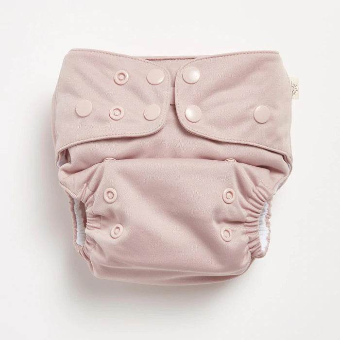 EcoNaps Modern Cloth Diaper - Reusable & Eco-Friendly Baby Nappy in Dusty Rose | Perfect for Newborns, Infants & Toddlers | Home, Daycare & Travel Use