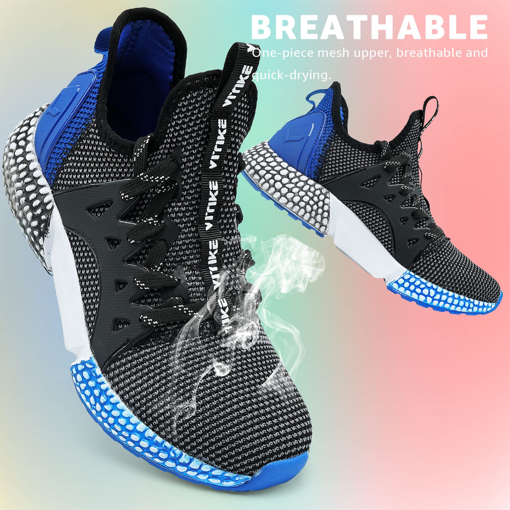 WETIKE Breathable Mesh Slip-On Running Shoes - Lightweight Comfortable Sneakers for Men & Women - Perfect for Jogging, Gym Workouts & Casual Wear