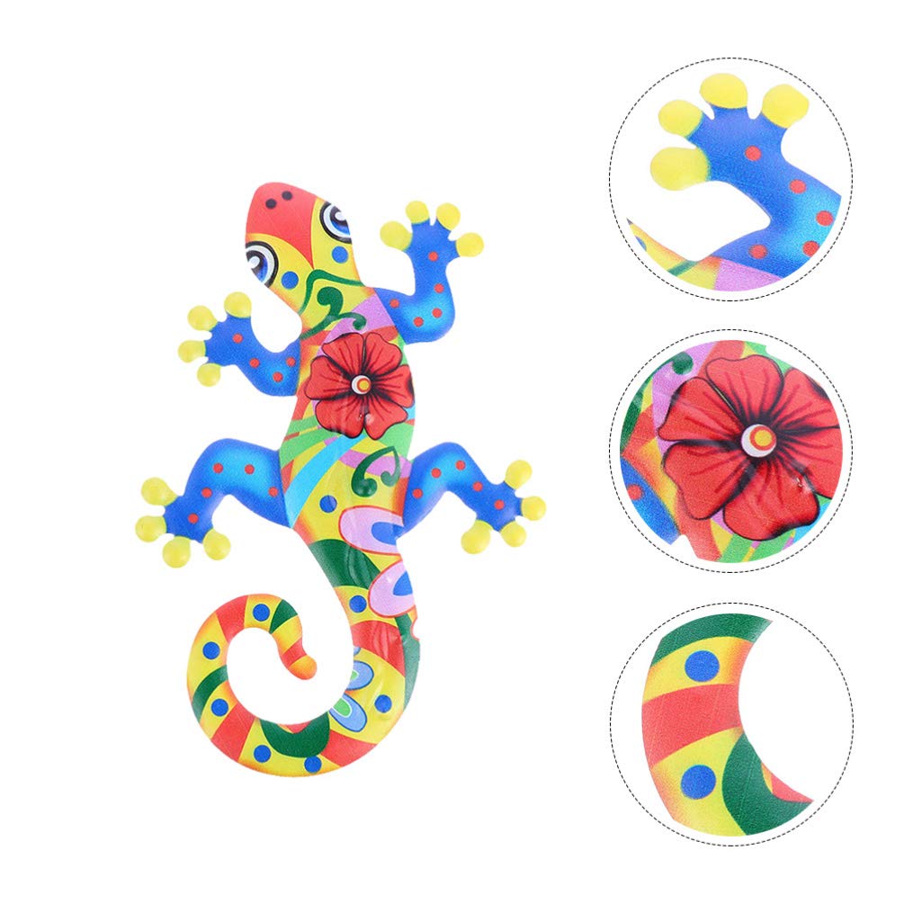 Metal Gecko Wall Art - Iron Gecko Decor for Home & Office