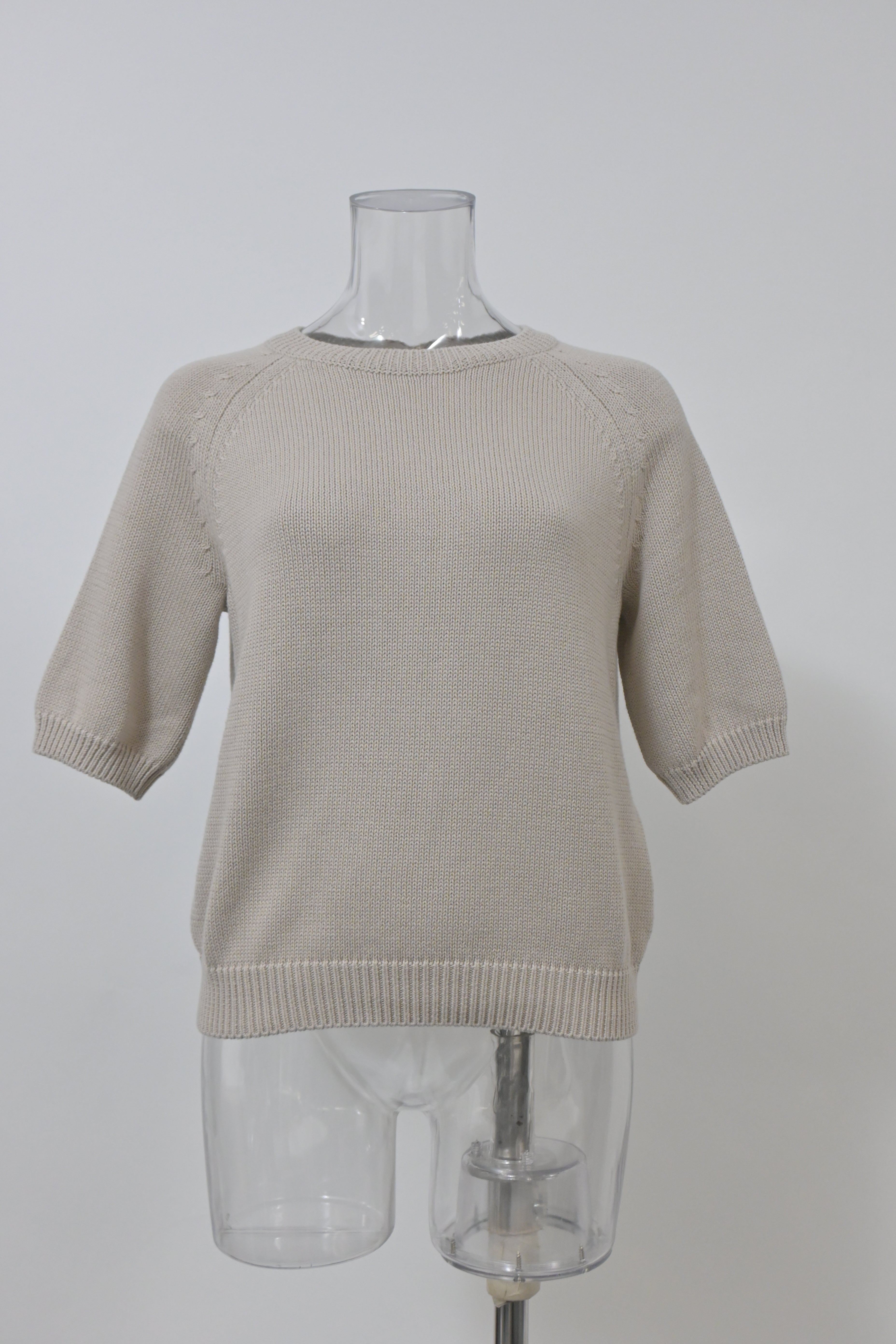 Max Mara Corinne Sweater Women's Ecru Cotton Knit Pullover - Perfect for Office Wear, Casual Outings & Fall Layering
