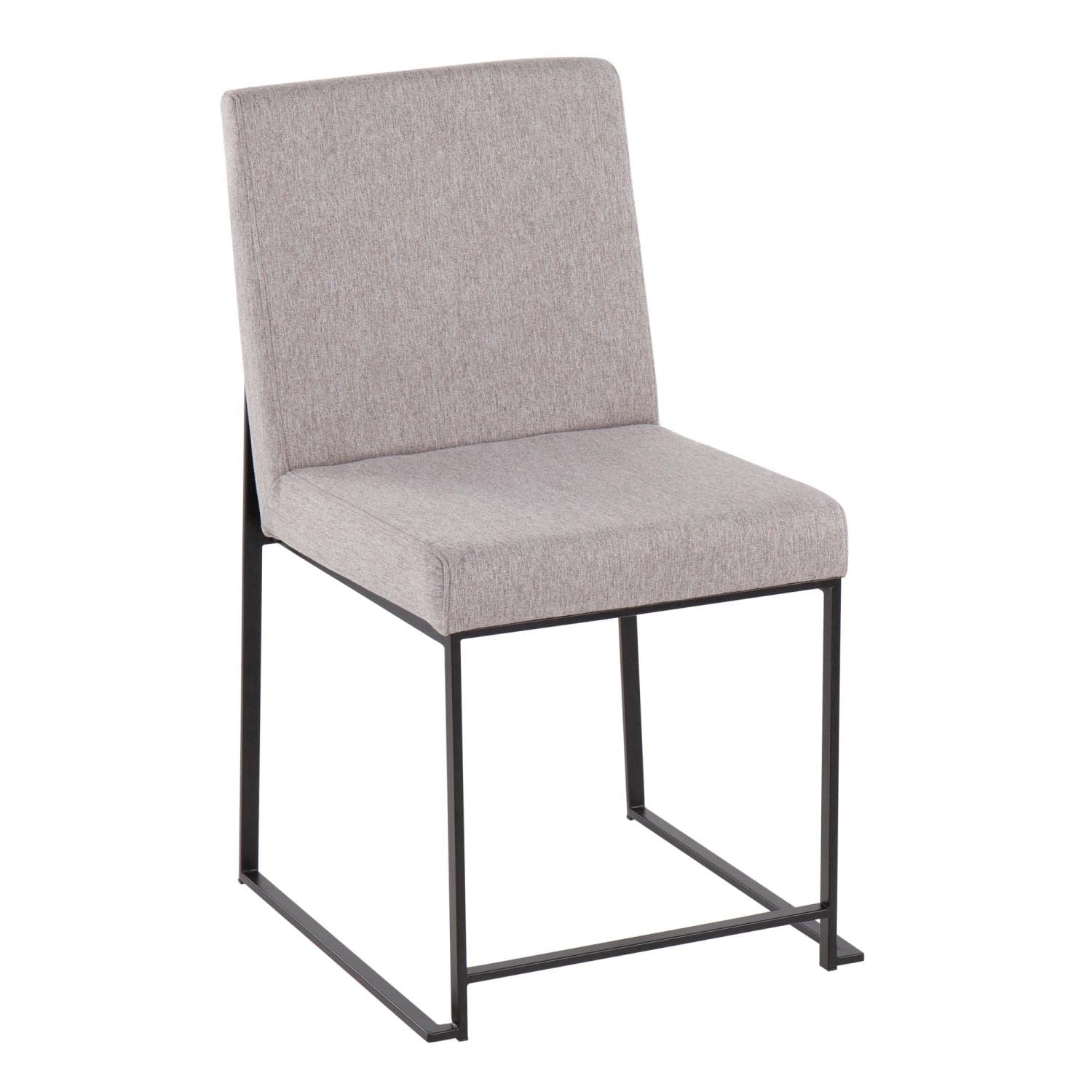 LumiSource High Back Fuji Dining Chair - Set of 2 Modern Upholstered Kitchen Chairs for Dining Table | Comfortable Contemporary Seating for Home, Restaurant & Office Use