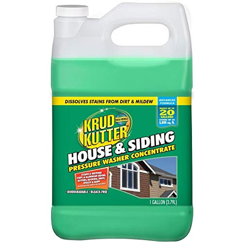 Krud Kutter 1-Gallon House and Siding Pressure Washer Cleaner | Heavy-Duty Exterior Cleaner for Vinyl, Brick & Concrete | Perfect for Driveways, Decks & Outdoor Surfaces