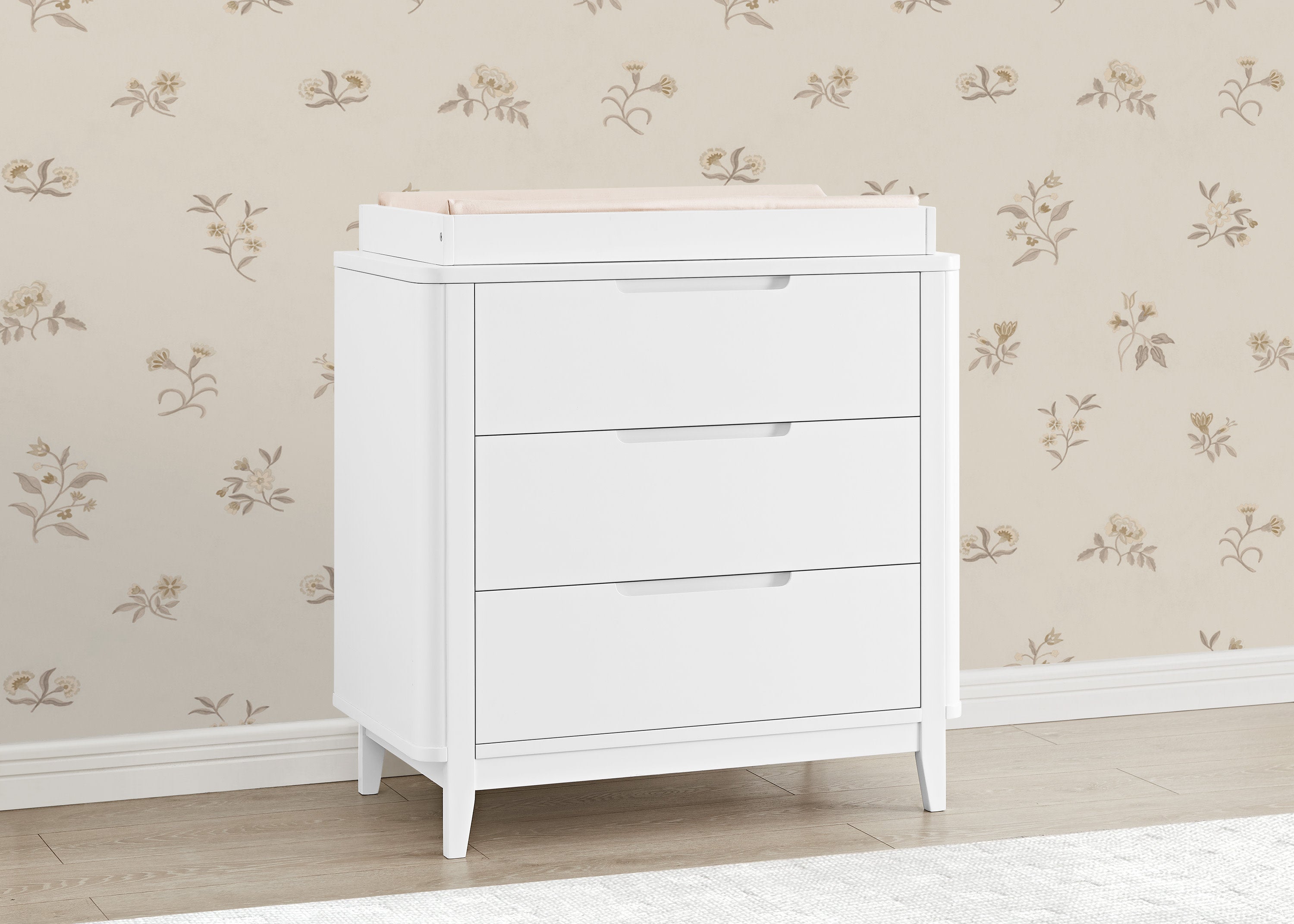 Noah 3 Drawer Dresser with Changing Top & Interlocking Drawers - Nursery Storage Solution for Baby Clothes, Diapers & Essentials | Perfect for Newborns & Toddlers