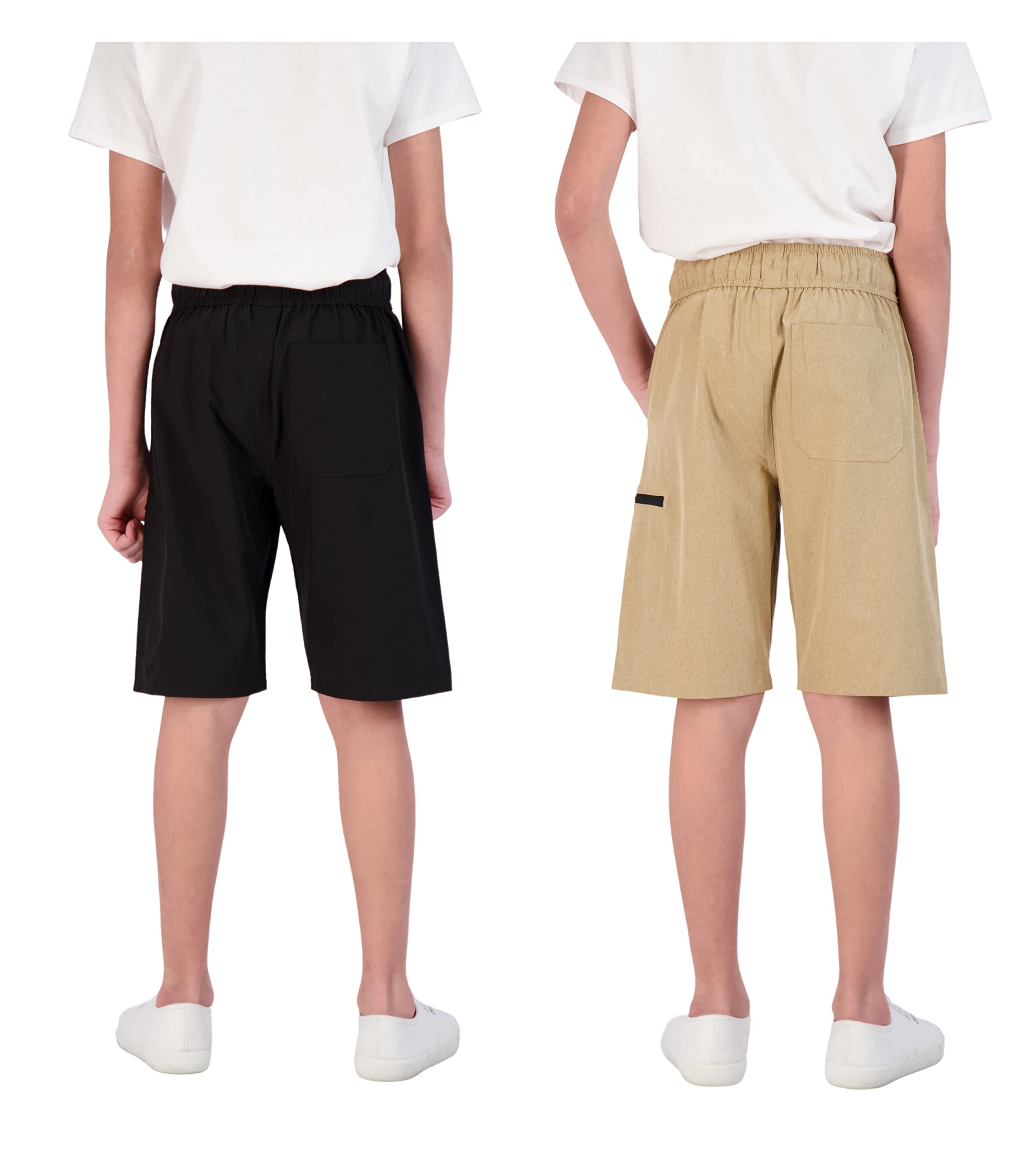 Boys Active Shorts 2-Pack | Comfortable Kids Athletic Shorts for Running, Sports & Play | Durable & Breathable