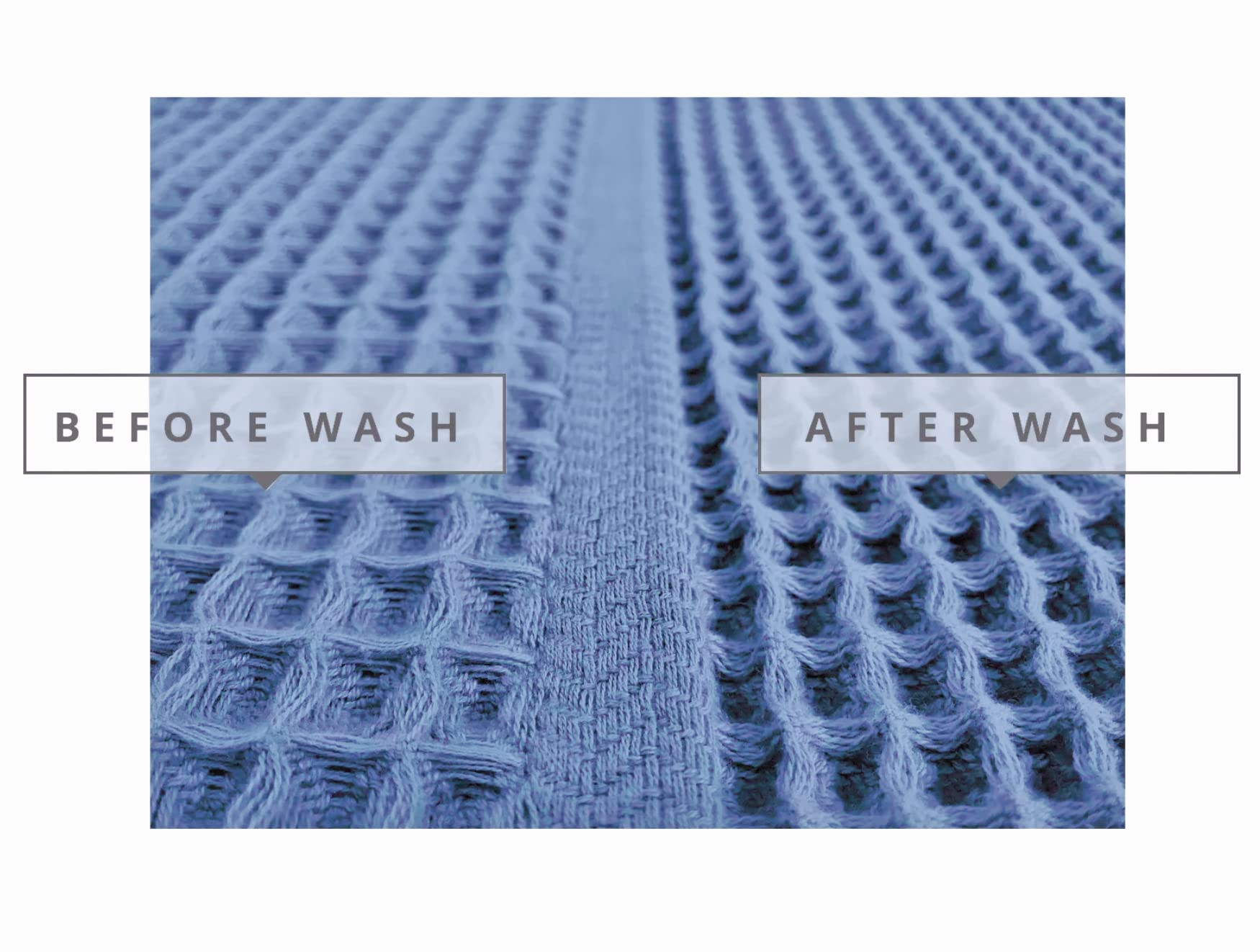 Premium K-25 Waffle Weave Bath Towels - 100% Cotton Quick-Drying & Ultra Soft Hand Towels - Lightweight & Absorbent for Bathroom, Gym & Spa - Galaxy Blue Design