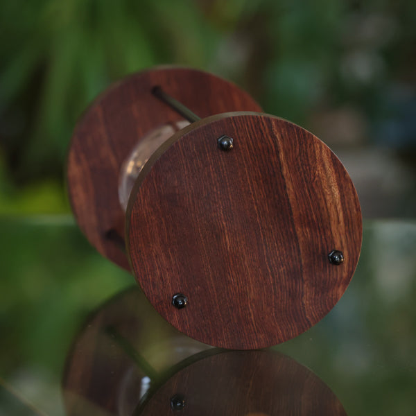 Premium Solid Chechen Wood Hourglass Kit with Black Metal Spindles - Perfect for Office Decor, Meditation Timer, and Unique Gift Idea