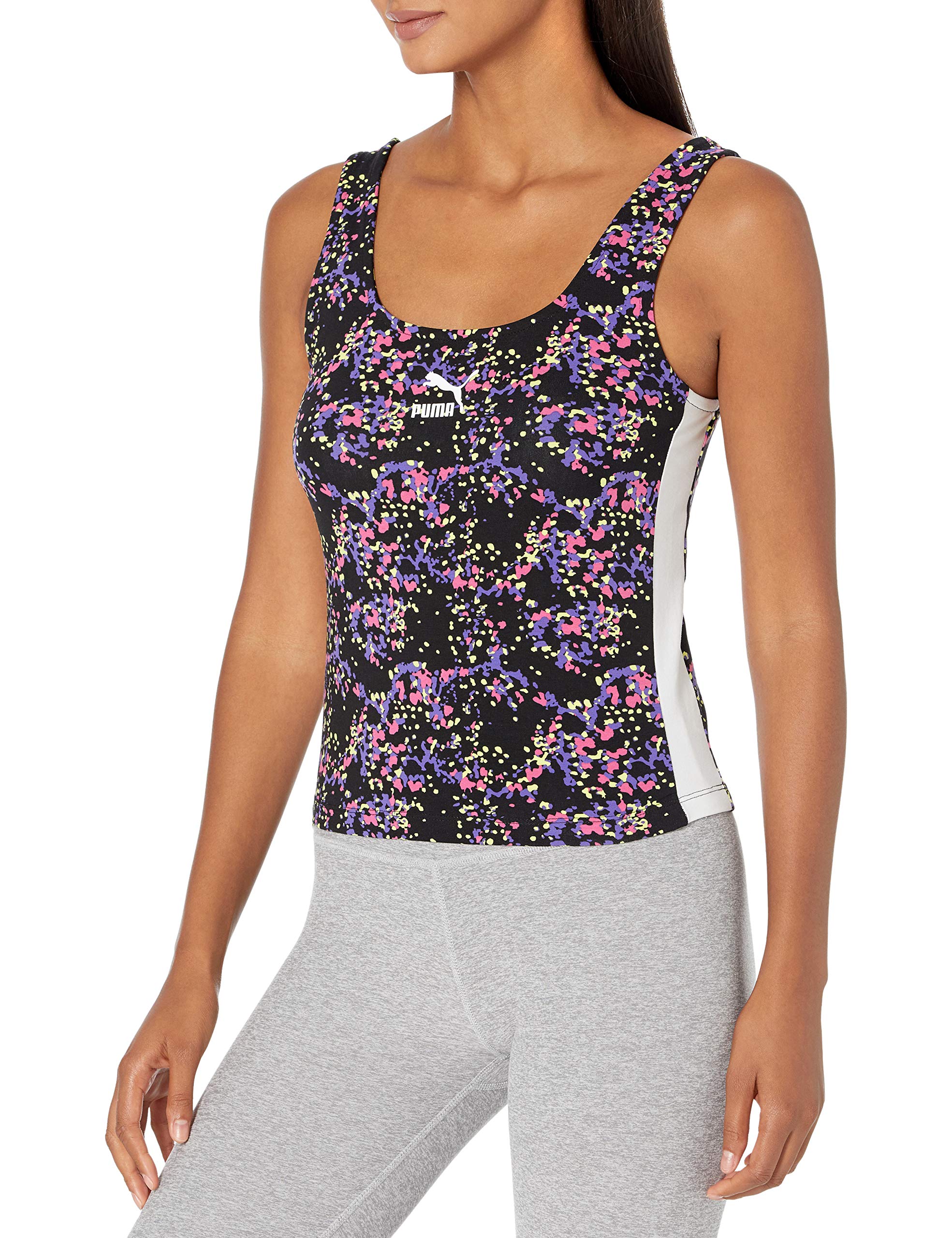**PUMA Women's All Over Print T-Shirt - Soft Cotton Short Sleeve Tee for Casual Wear, Gym & Street Style**