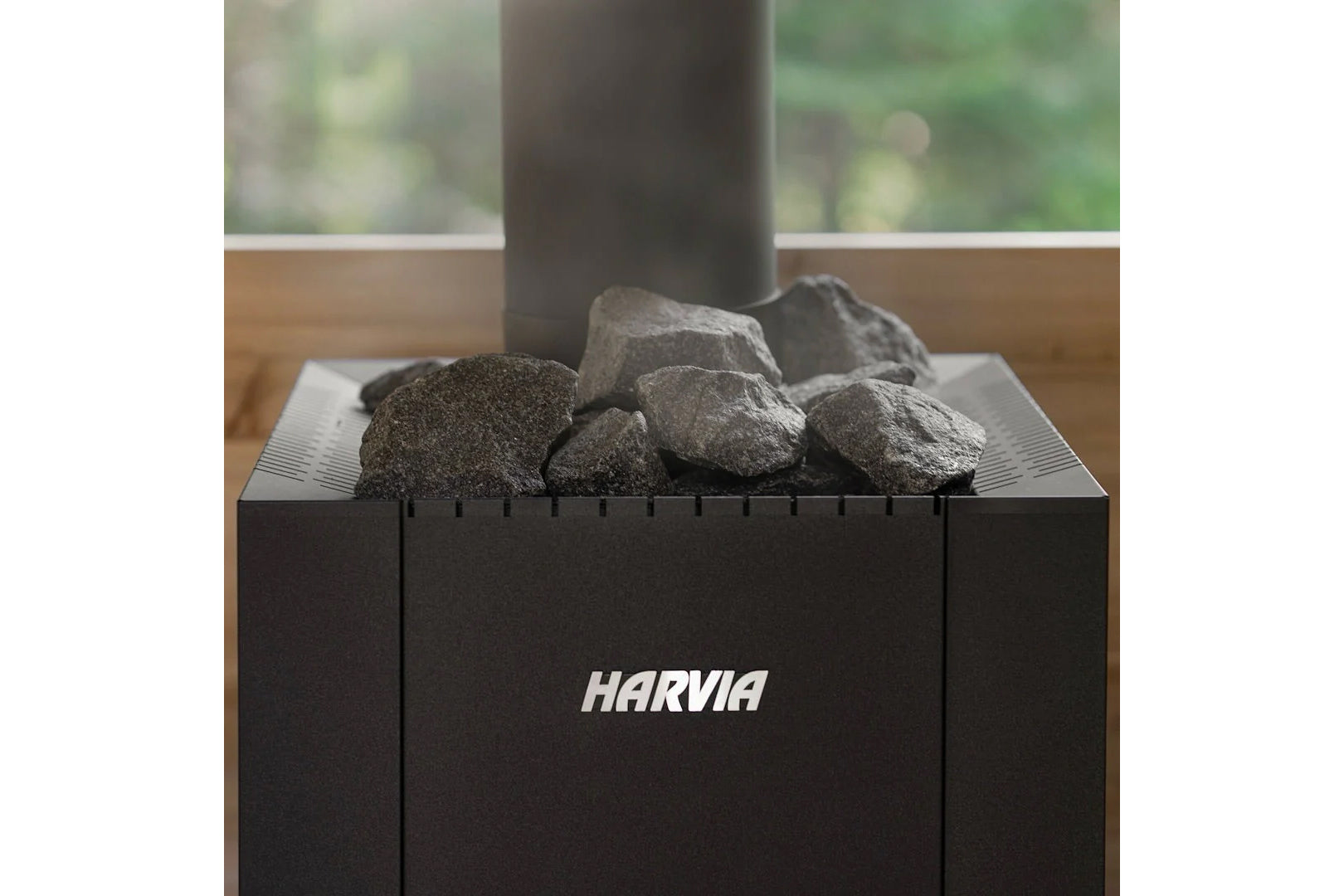 Harvia Linear 16 Wood Burning Stove Heater - Black Outdoor Sauna Stove for Home, Cabin & Backyard - Efficient Heating Solution for Cold Weather
