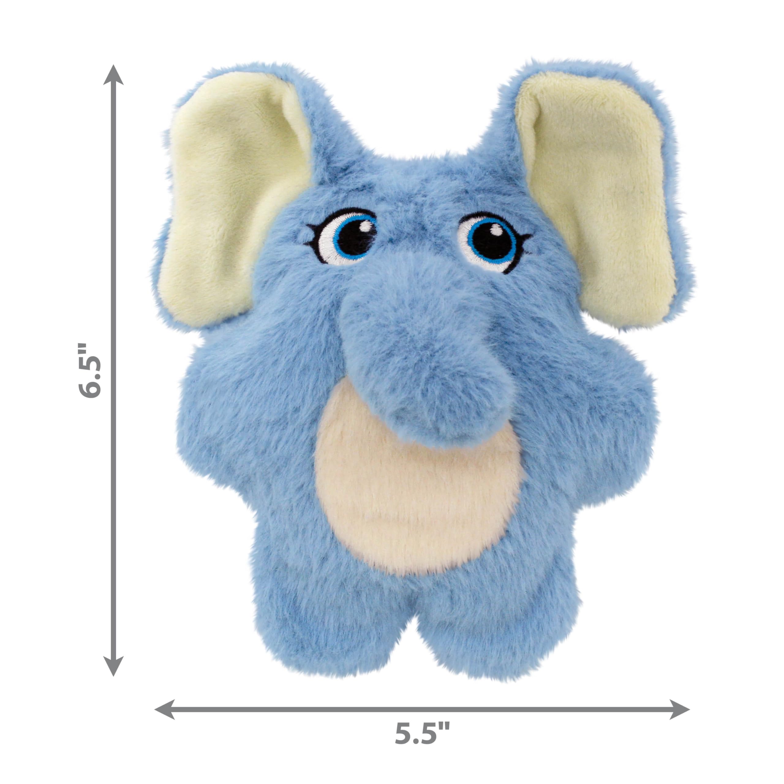 KONG Snuzzles Kiddos Dog Toy - Soft Plush Elephant Chew Toy for Small & Medium Dogs | Durable & Cuddly Pet Toy for Puppies | Perfect for Teething, Playtime & Comfort (Model 38749848)